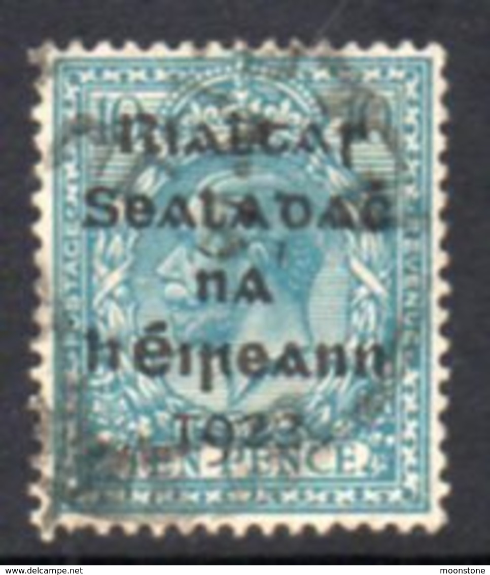 Ireland 1922 'Rialtas' Overprint On 1/- Turquoise GV Definitive, Dollard Printing, Used, SG 9 - Used Stamps