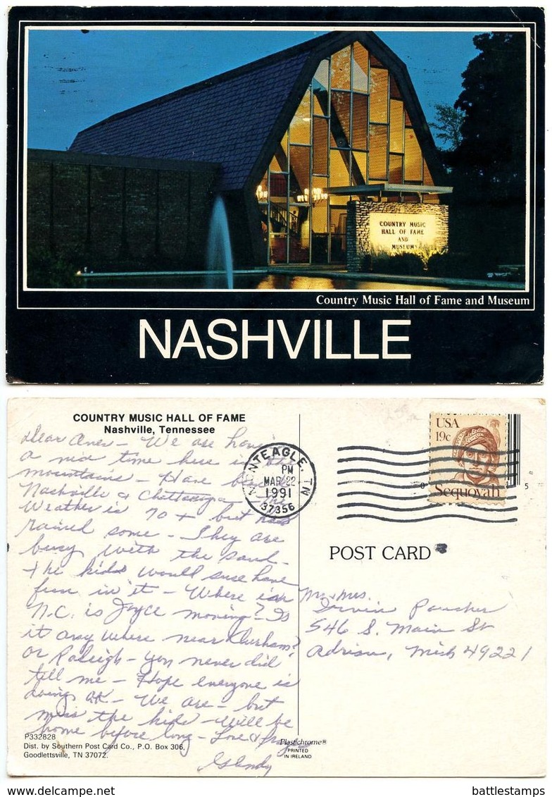 United States 1991 Postcard Nashville, Tennessee - Country Music Hall Of Fame - Nashville