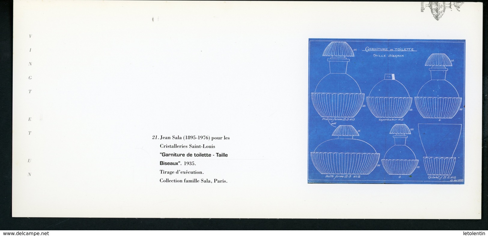 CARTE PUB 12,5 X 27,5  - "GARNITURE DE TOILETTE - TAILLE BISEAUX", JEAN SALA - Ohne Zuordnung