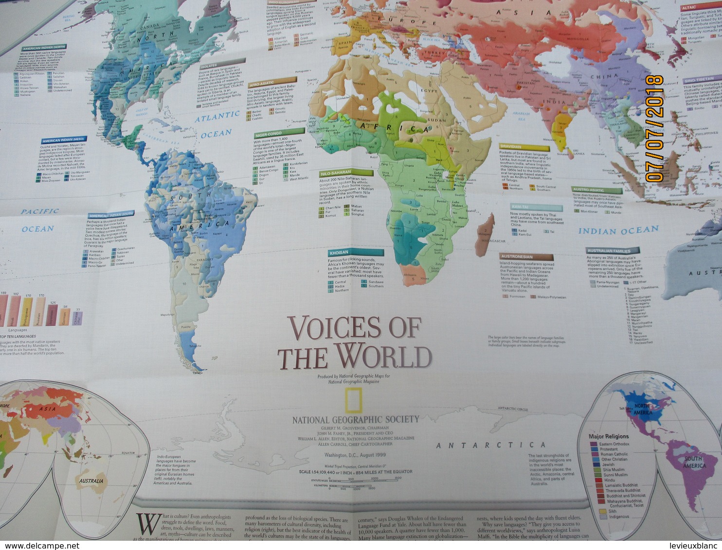 Carte Historique Et Géographique/ Voices Of The World/ Millenium In Maps/National Geographic Society/ 1999   PGC218 - Autres & Non Classés