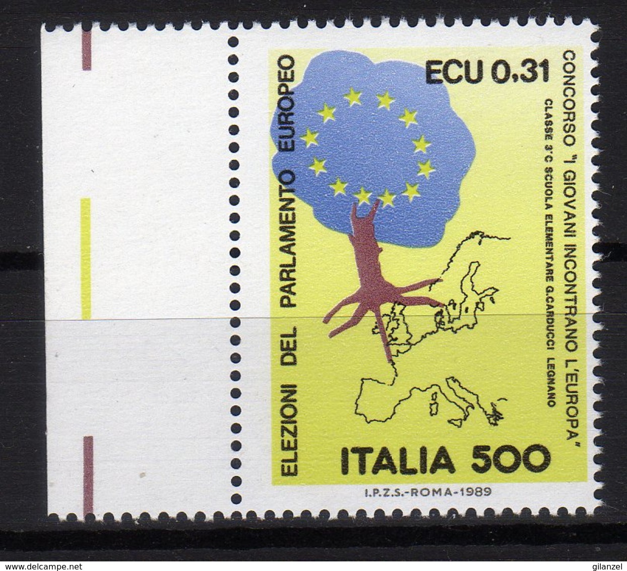 Italia 1989 EUROPEAN PARLIAMENT ELECTIONS 3eme élection Du Parlement Européen MNH - Idee Europee