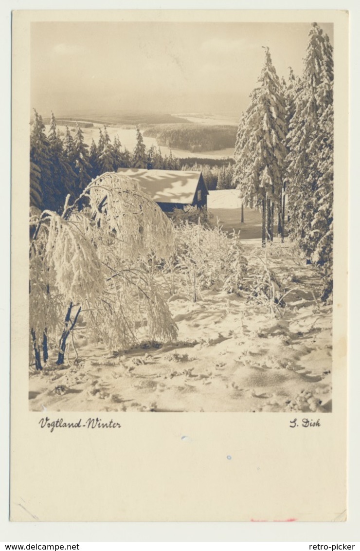 AK  Winter Im Vogtland Bei Erlbach - Erlbach-Kirchberg