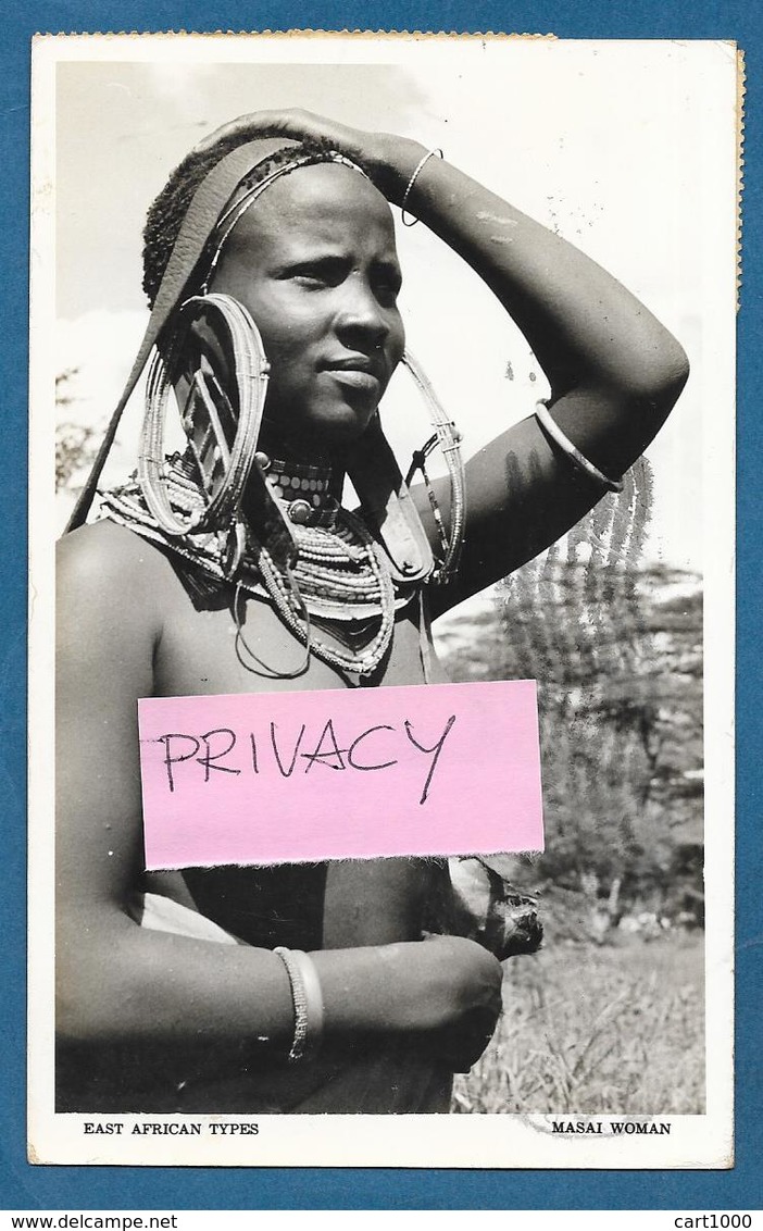 KENYA UGANDA TANGANYIKA 1955 ON CARD MASAI WOMAN - Kenya, Uganda & Tanganyika