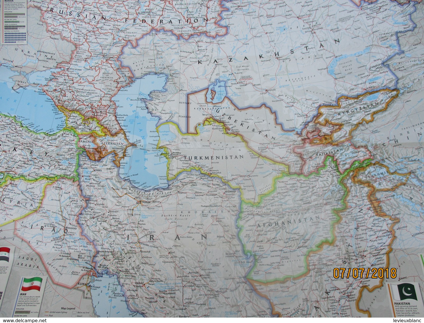 Carte Historique Et Géographique/CASPIAN SEA/ La Mer Caspienne//National Geographic Society/ 1998   PGC222 - Autres & Non Classés
