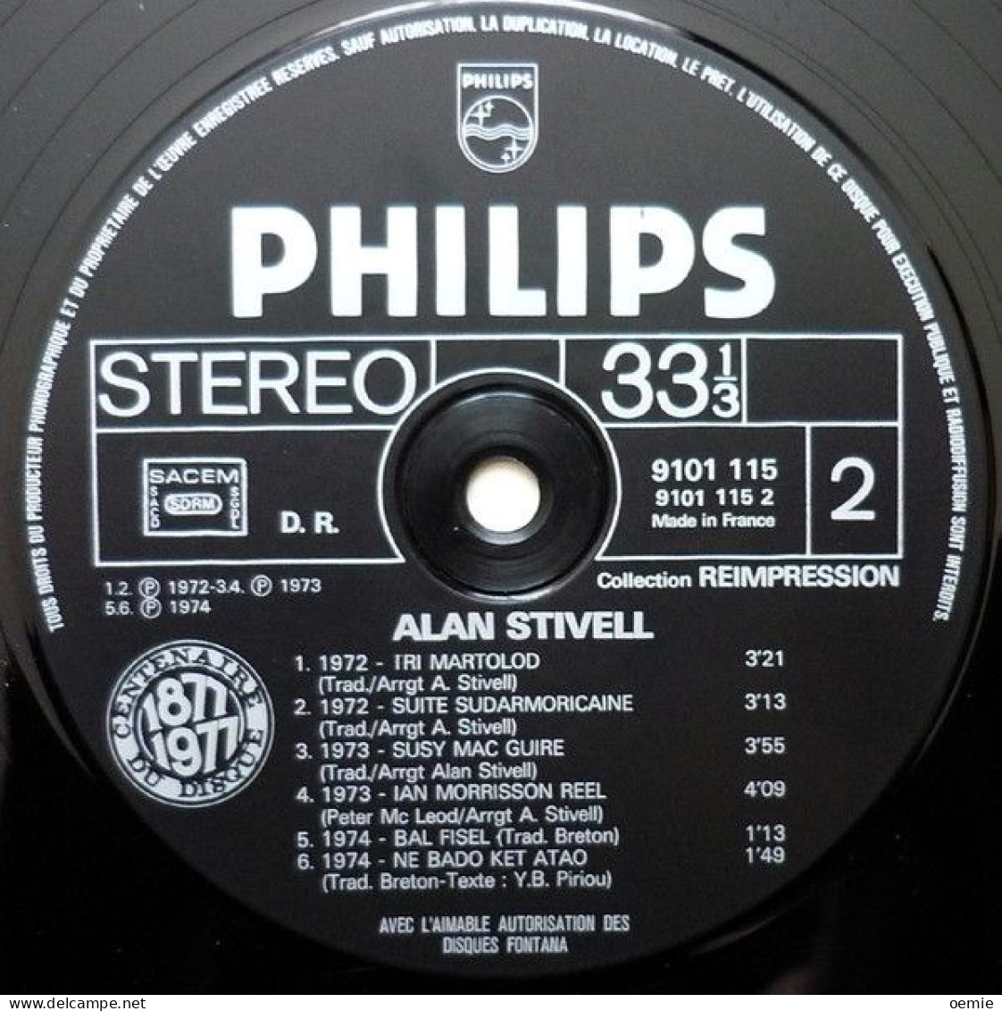 ALAN STIVELL  ° REIMPRESSION  CHANTE SES PLUS GRANDS SUCCES  DE 1970 / 1974 - Autres - Musique Française