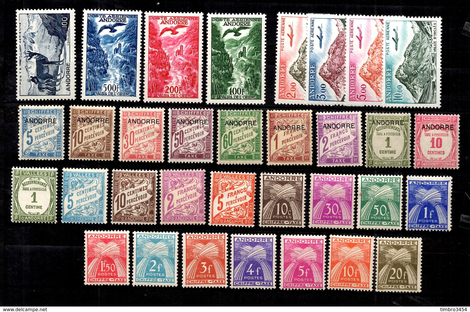 Andorre Belle Petite Collection De Taxe Et Poste Aérienne Neufs * 1931/1964. B/TB. A Saisir! - Collections