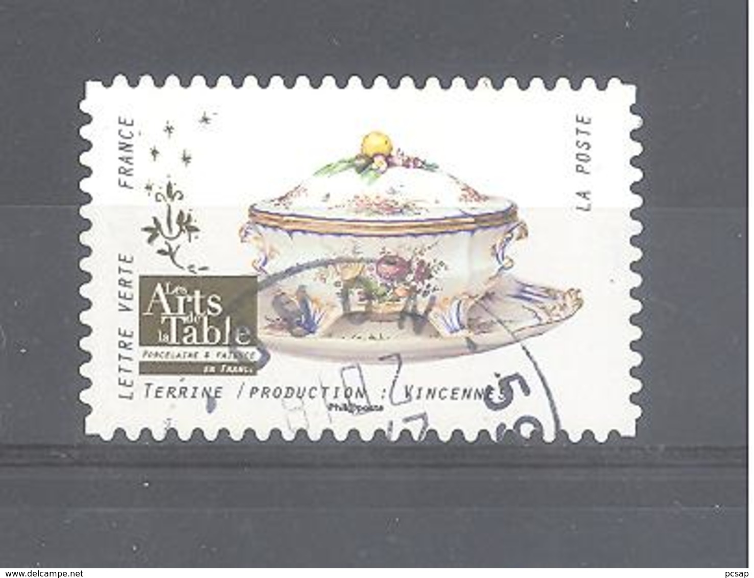 France Autoadhésif Oblitéré (Arts De La Table - Terrine - Vincennes) (cachet Rond) - Oblitérés