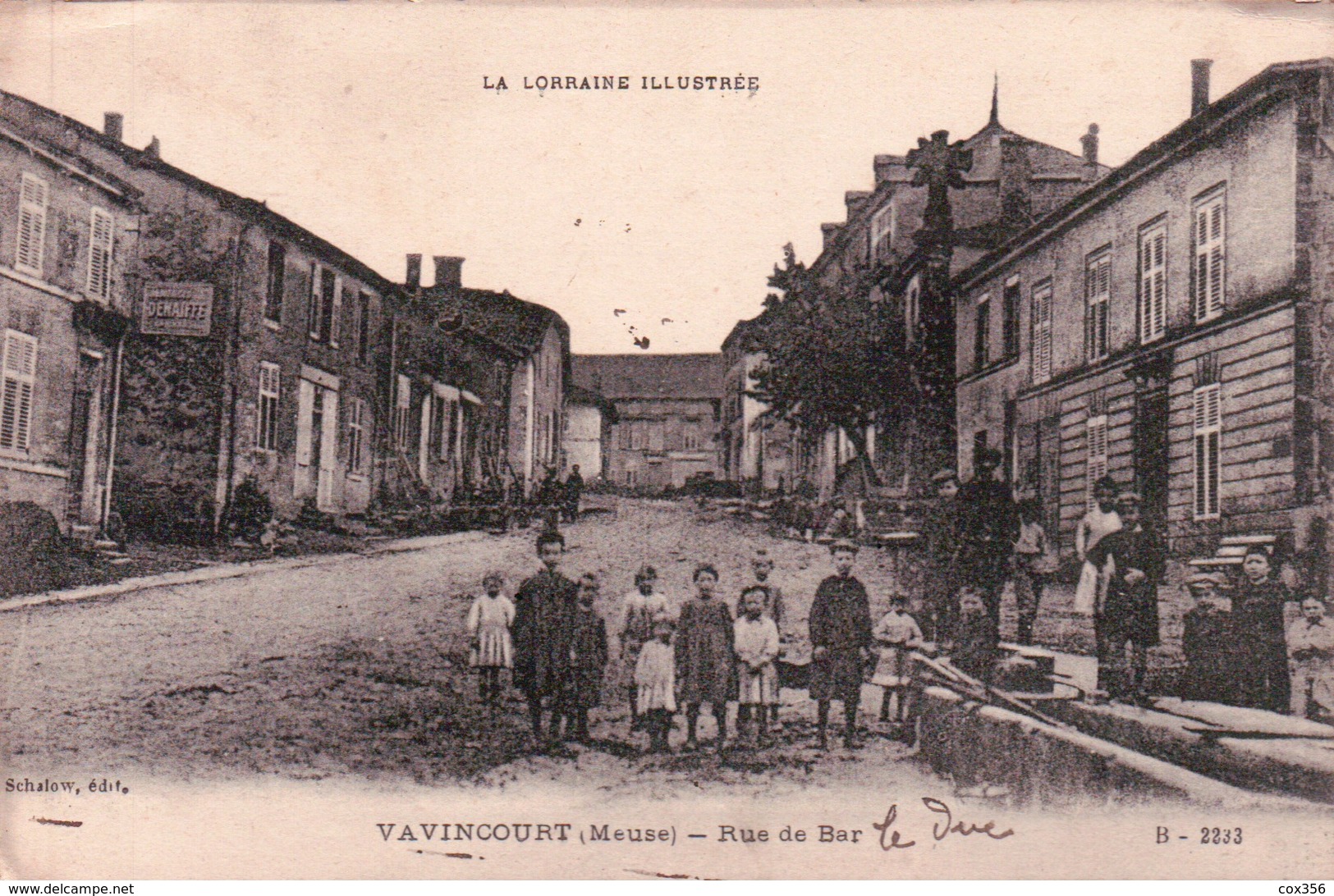 CPA  55 VAVINCOURT Rue De Bar , Animée - Vavincourt