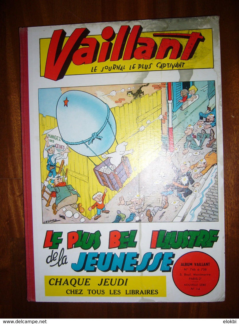 Album Vaillant N° 14 [Série N°2] Revues N° 746 à 758 Incluses De L'année 1959 - Voir Description Détaillée - Vaillant