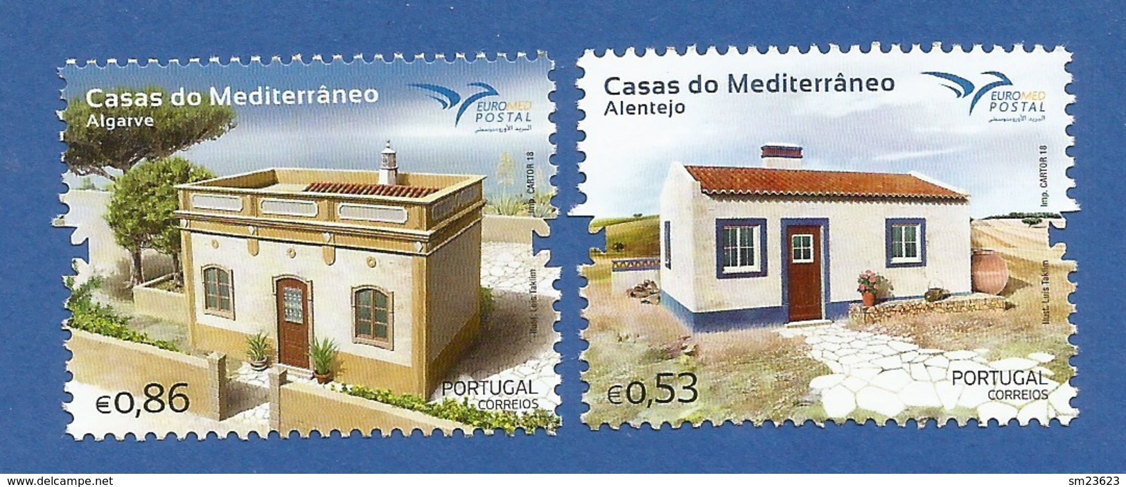 Portugal  2018 , Casas Do Mediterräneo - Compl. Satz - Postfrisch / MNH / (**) - Nuovi