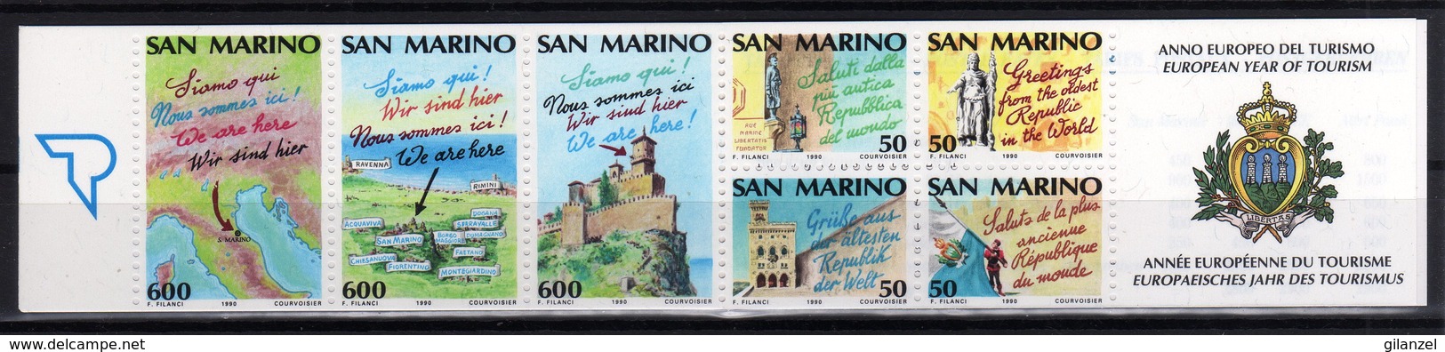 San Marino 1990 Libretto MNH Anno Europeo Del Turismo European Year Of Tourism - Idee Europee