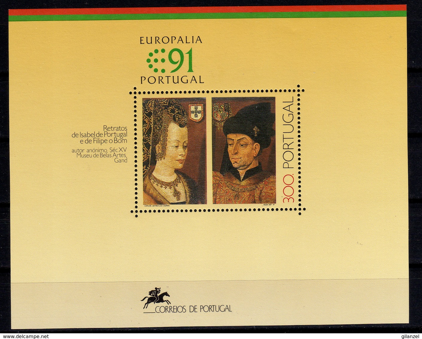 Portugal 1991 EUROPALIA 91 Painting Isabel De Portugal And Filipe O Bom MNH - Idee Europee