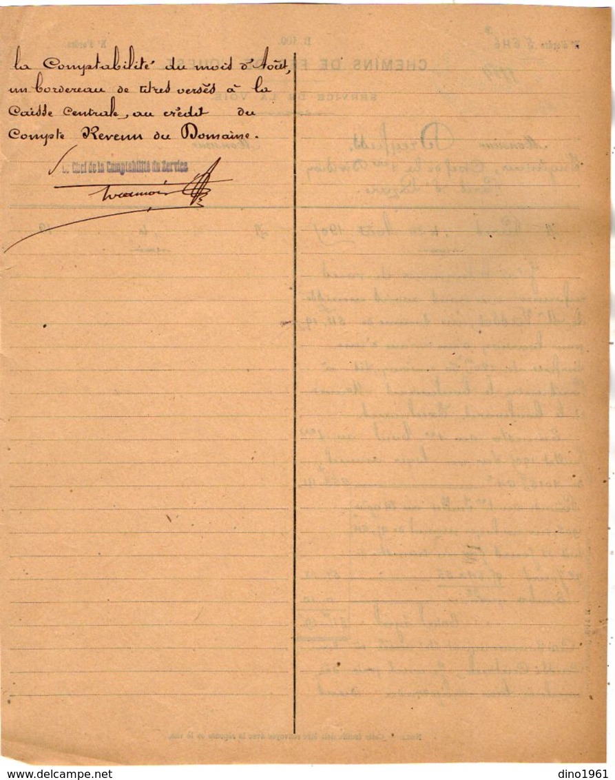 VP12.709 - PARIS 1905 - 2 Documents De La Compagnie Des Chemins De Fer De L'Ouest - Spoorweg