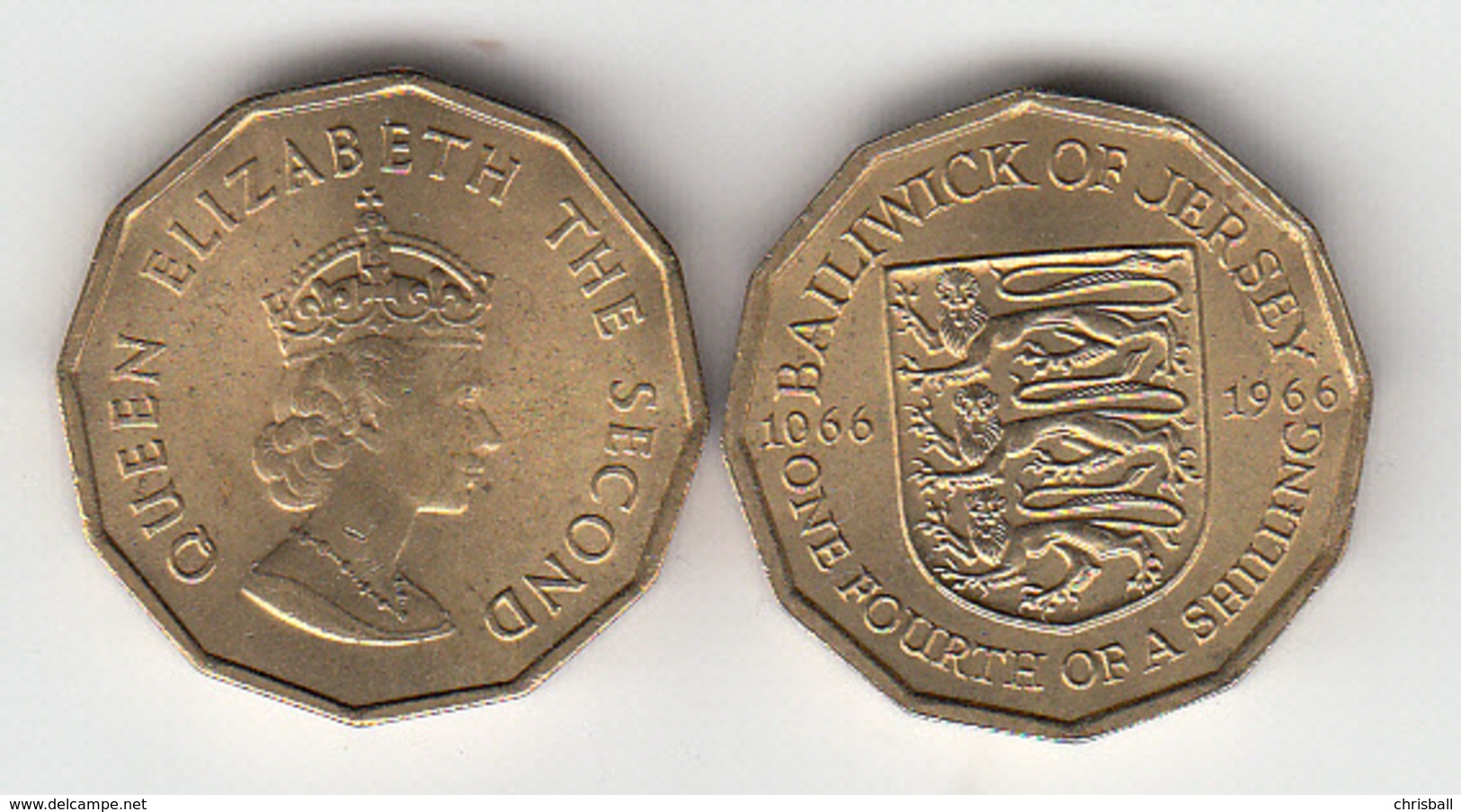 Jersey Coin - 3d 1966 (1/4 Of Shilling) - Jersey