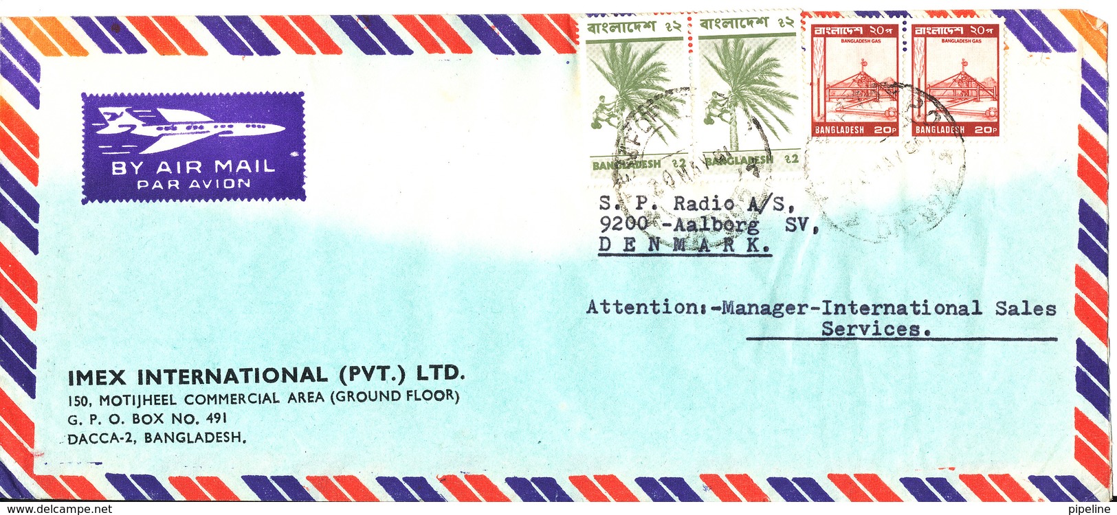 Bangladesh Air Mail Cover Sent To Denmark 20-5-1981 Topic Stamps - Bangladesh