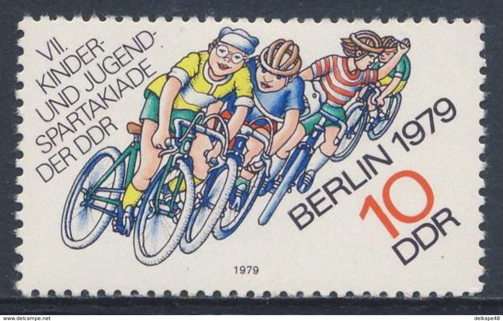 DDR Germany 1979 Mi 2433 YT 2098 * MH - Cycling – Children's And Young People's Sport Day, Berlin / Radrennen - Wielrennen