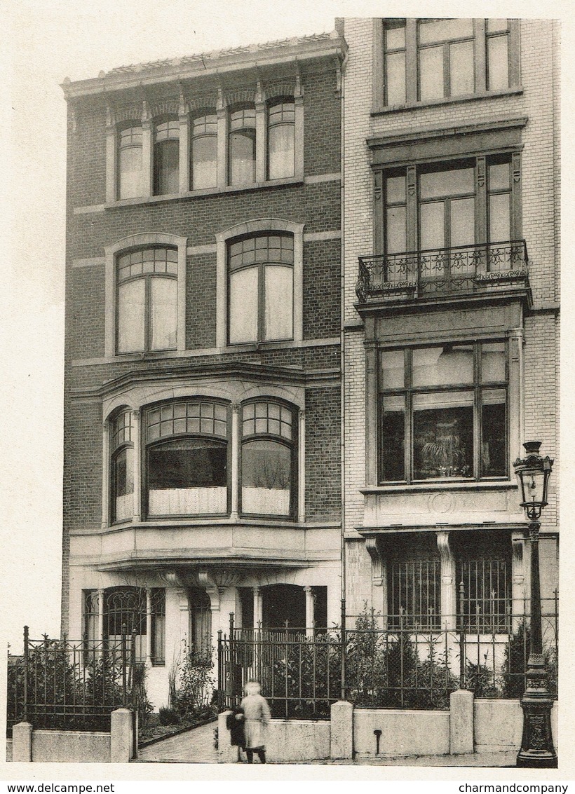 Architecture - C1910 - Planche VERS L'ART N° 81 Maison Rue Du Monastère Bruxelles - Arch.E. De Ligne - 2 Scans - Architecture