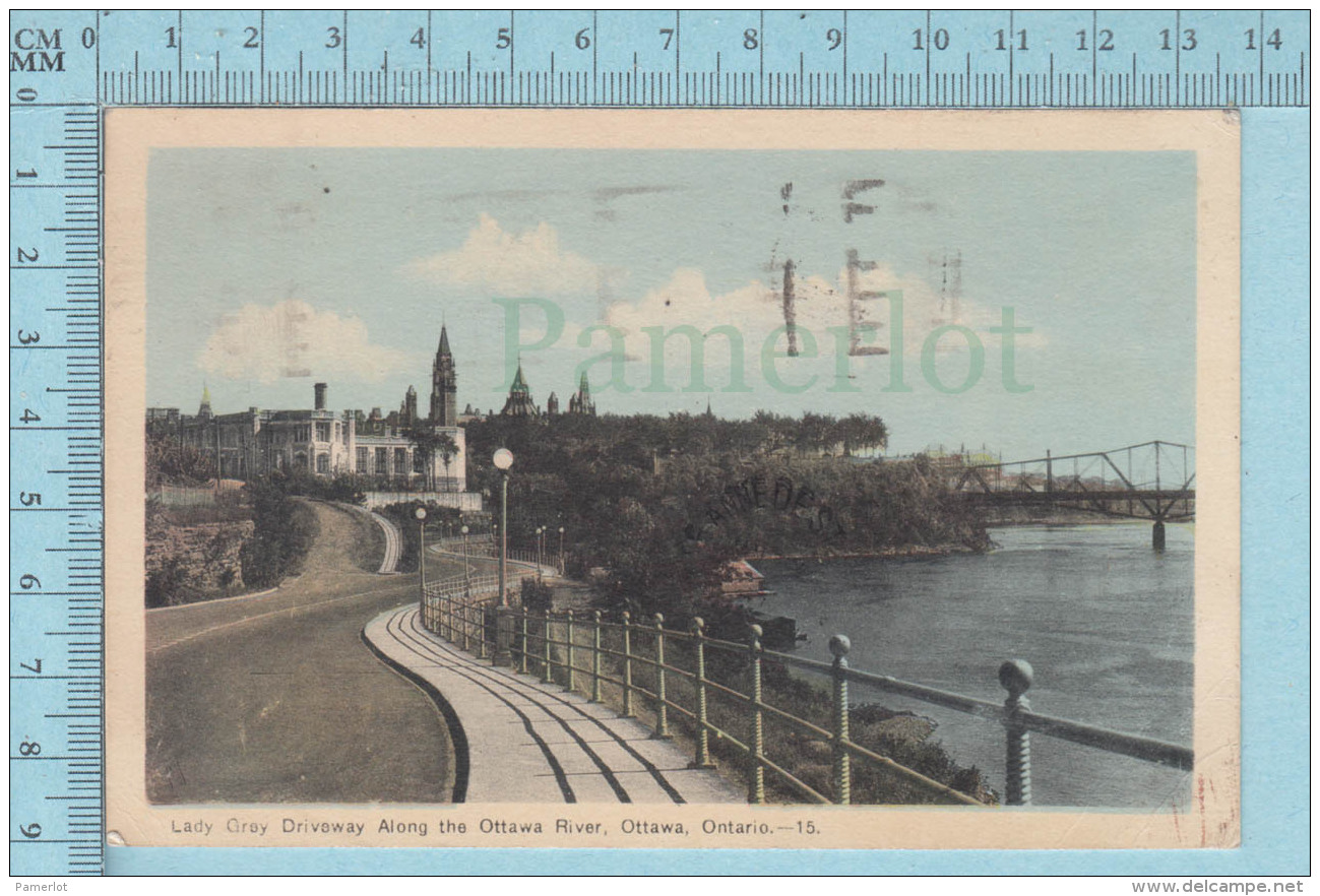 CPSM - Lady Gray Driveway Along The Ottawa River Ontario -  Used In 1947 Stamp  Canada   3&cent; - Autres & Non Classés
