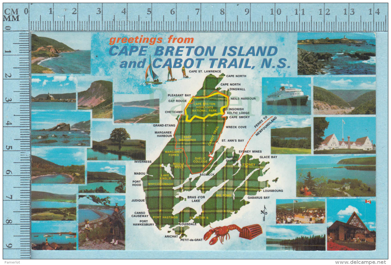 CPM - Multi-Views , Greeting From Cape Breton Island-  Used In 1977 Stamp  Canada 12&cent; - Cape Breton