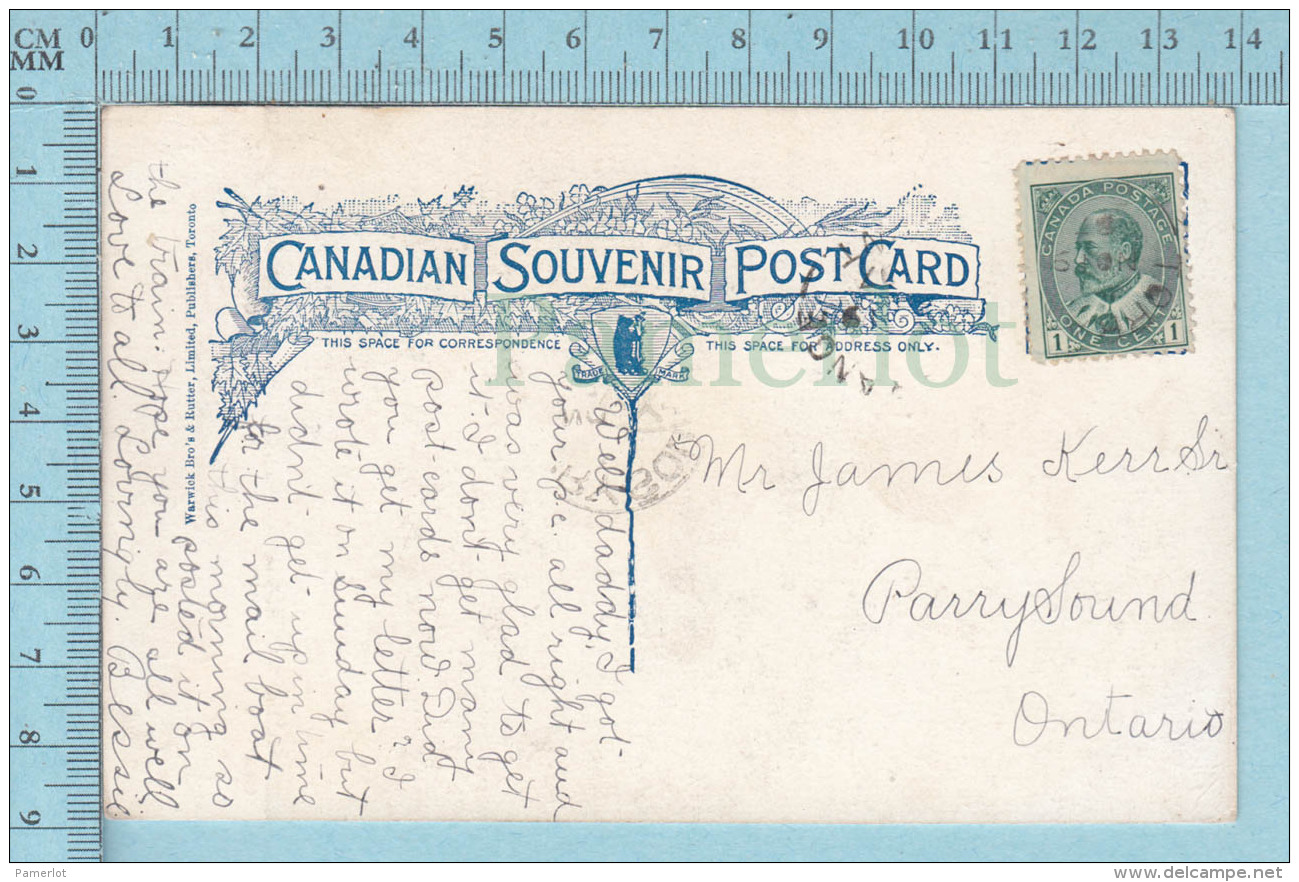 CPa - Country Building Chatham Ontario Canada, On Warwick Bros Card -  Used In 1907 Stamp  Canada 1&cent; - Autres & Non Classés