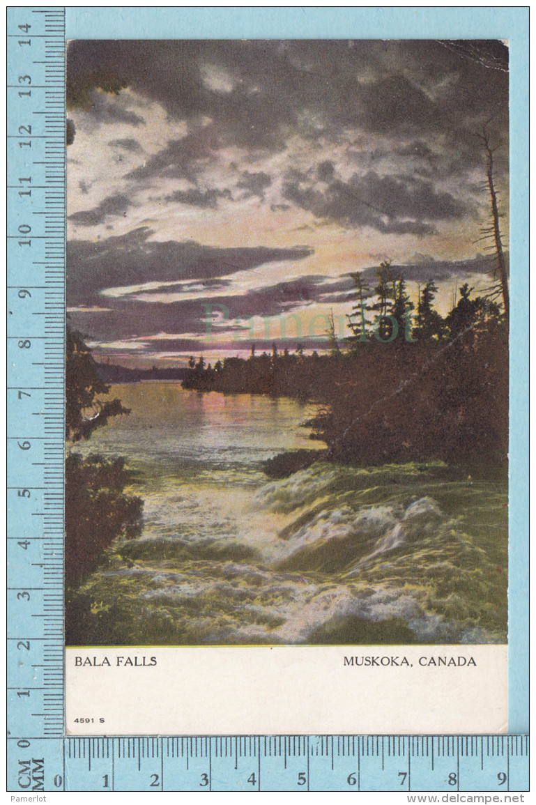 CPa - Bala Falls , Muskoka Ontario Canada, On Warwick Bros Card -  Used In 1909 Stamp  Canada 1&cent; - Autres & Non Classés