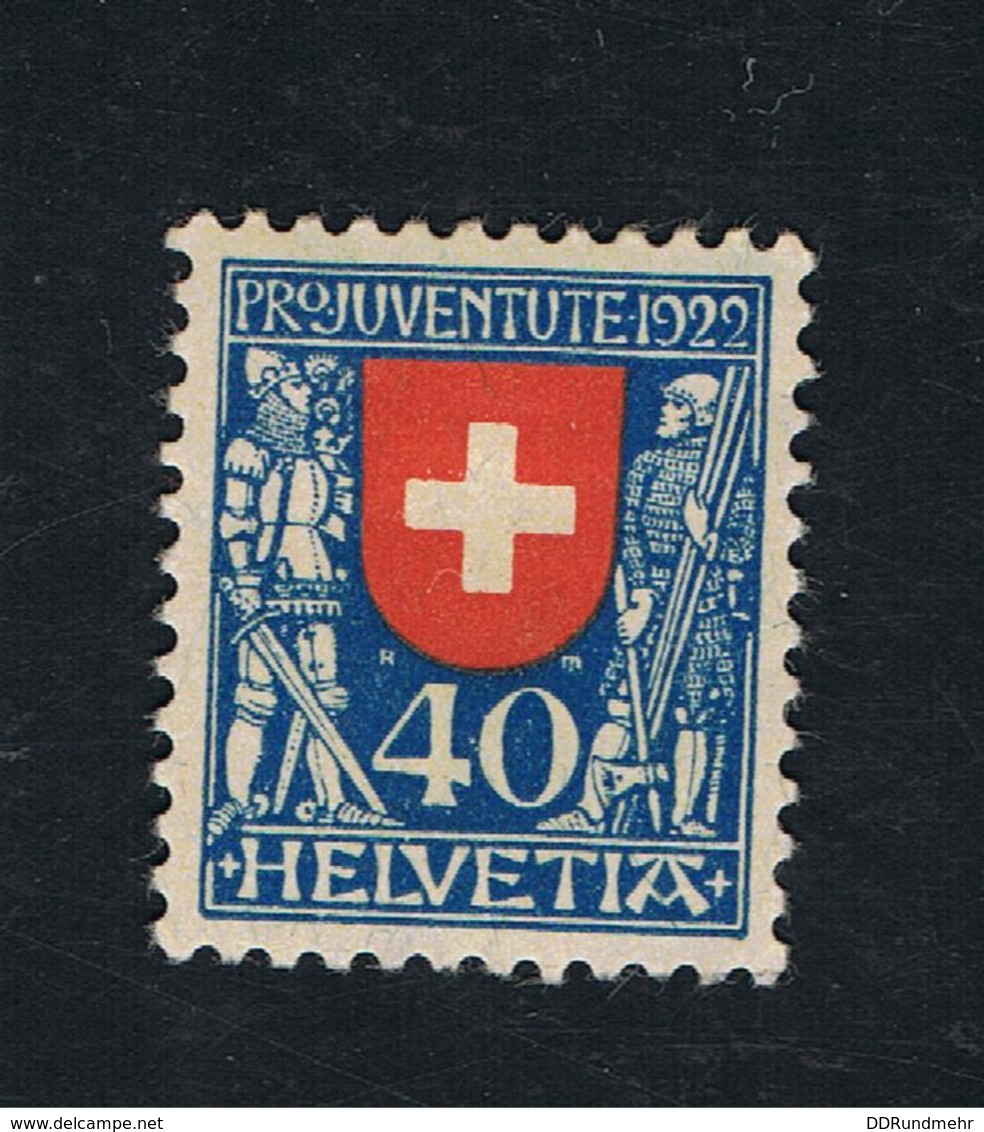 1. Dez. 1922 Pro Juventute Wappen  Michel 178 Ohne Gummierung X - Gebruikt