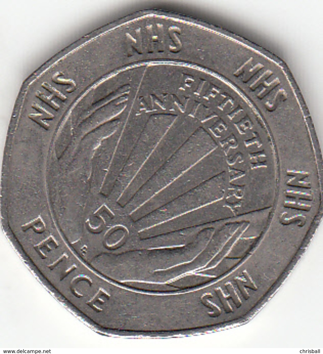 Great Britain UK 50p Coin NHS 1998 (Small Format) Circulated - 50 Pence