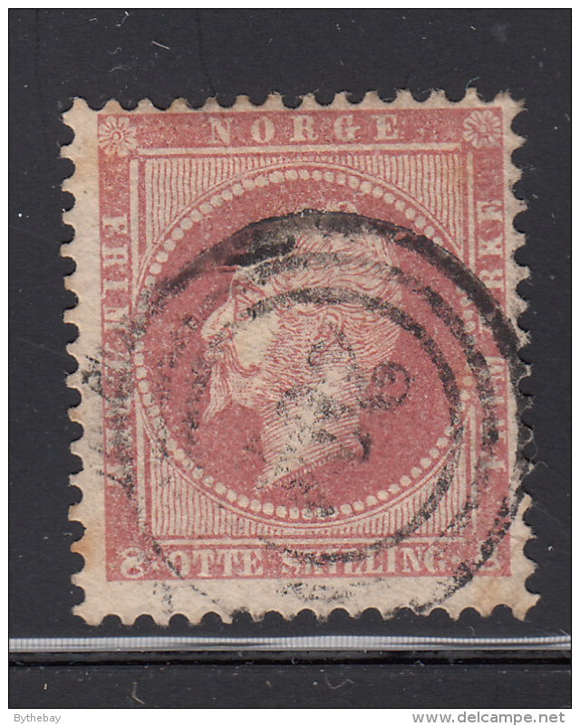 Norway 1856-57 Used Scott #5 8s King Oscar I Cancel: 3-ring 261 Silgjord Or 264 Skien - Usati