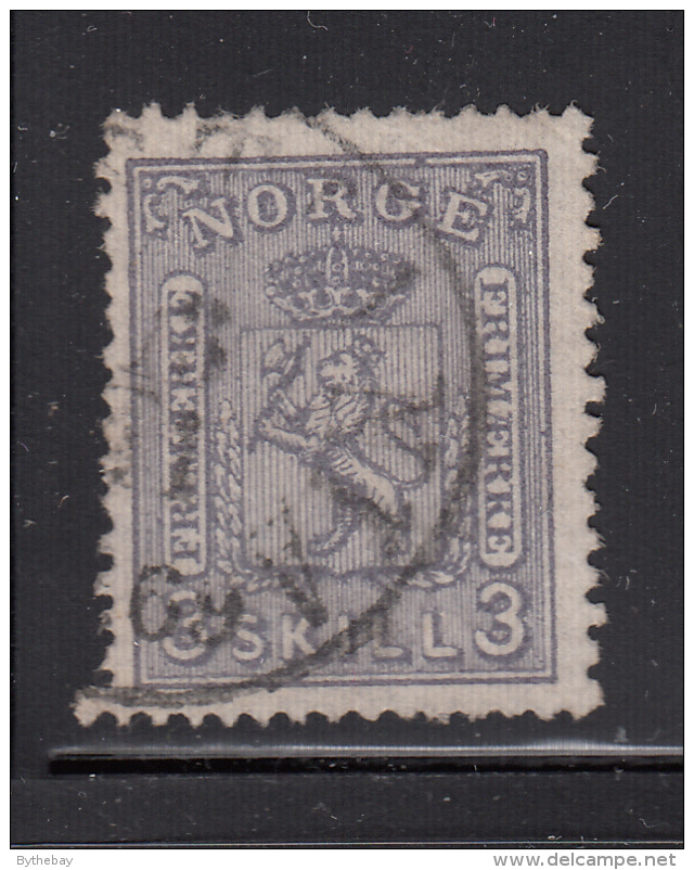 Norway 1867-68 Used Scott #13 3s Coat Of Arms CDS: 1869 Possibly Clear Print - Oblitérés