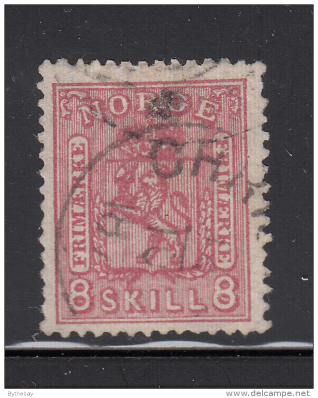 Norway 1867-68 Used Scott #15 8s Coat Of Arms - Clearer Impression - Used Stamps