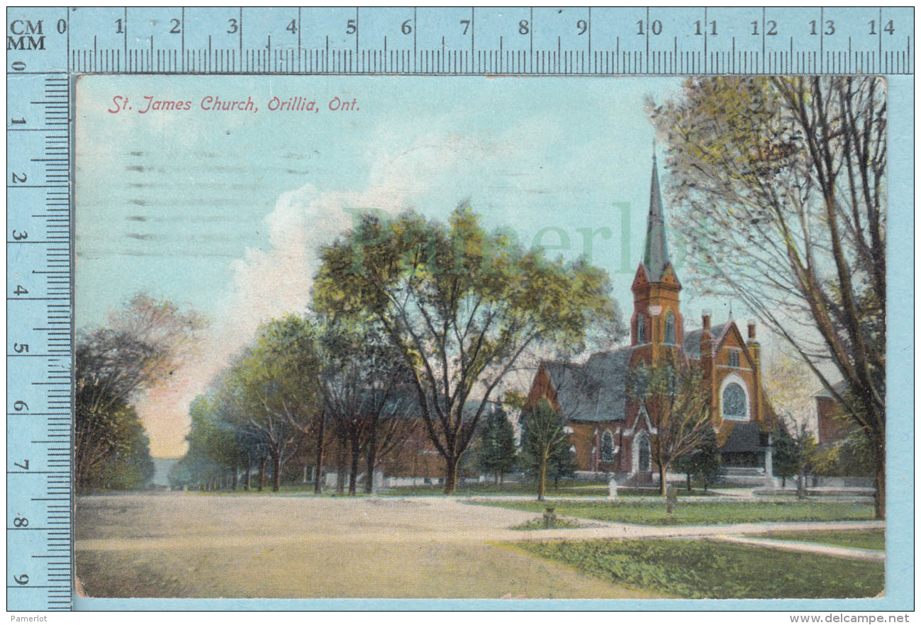 CPA - St. James , Orillia Ontario Canada, On Stedman Card -  Used In 1909 Stamp  Canada 1&cent; - Autres & Non Classés