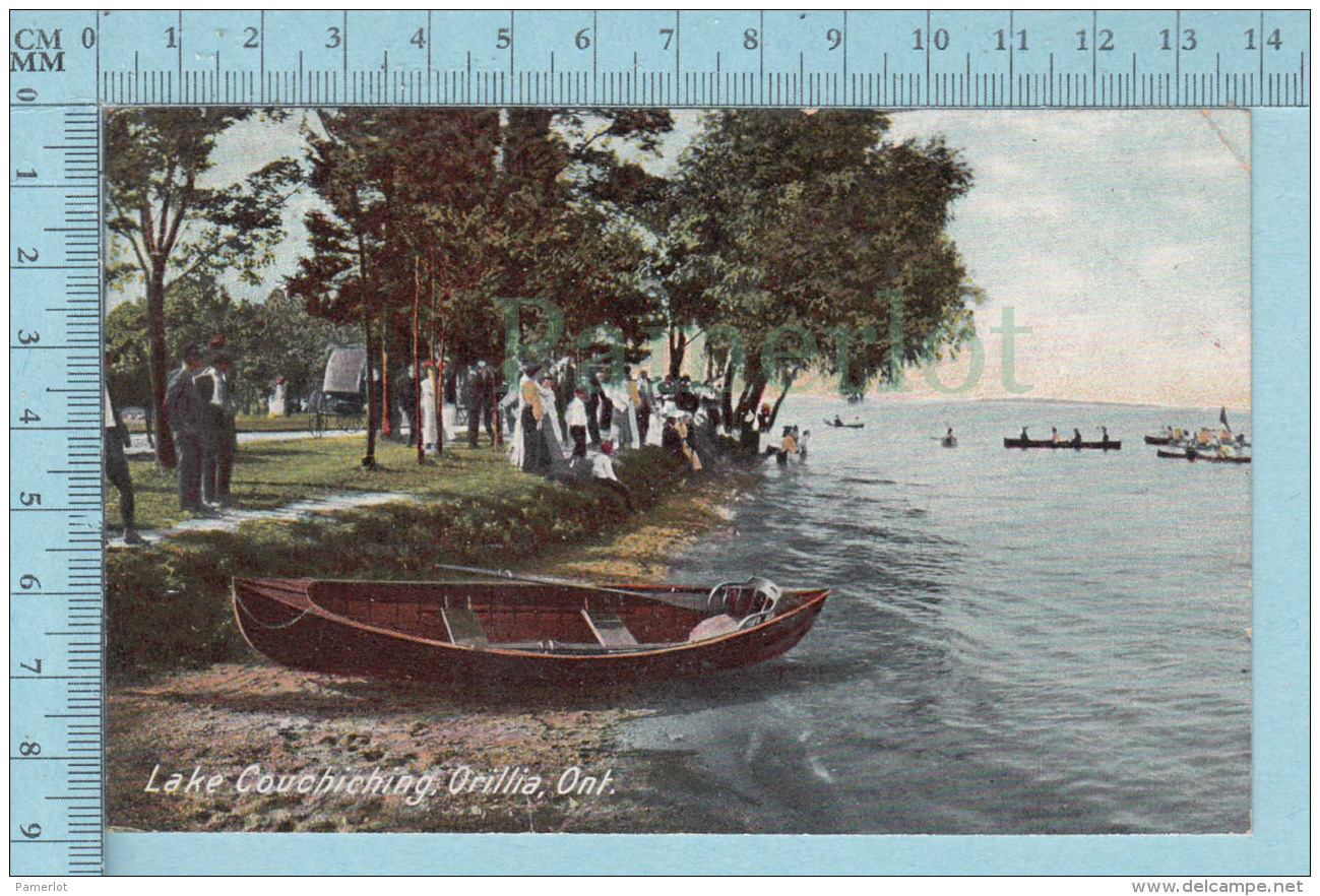 CPA - Animated Lake Couchiching Orillia Ontario , OnW.G. Mac Farlane Card -  Used In 1908 Stamp  Canada 1&cent; - Autres & Non Classés