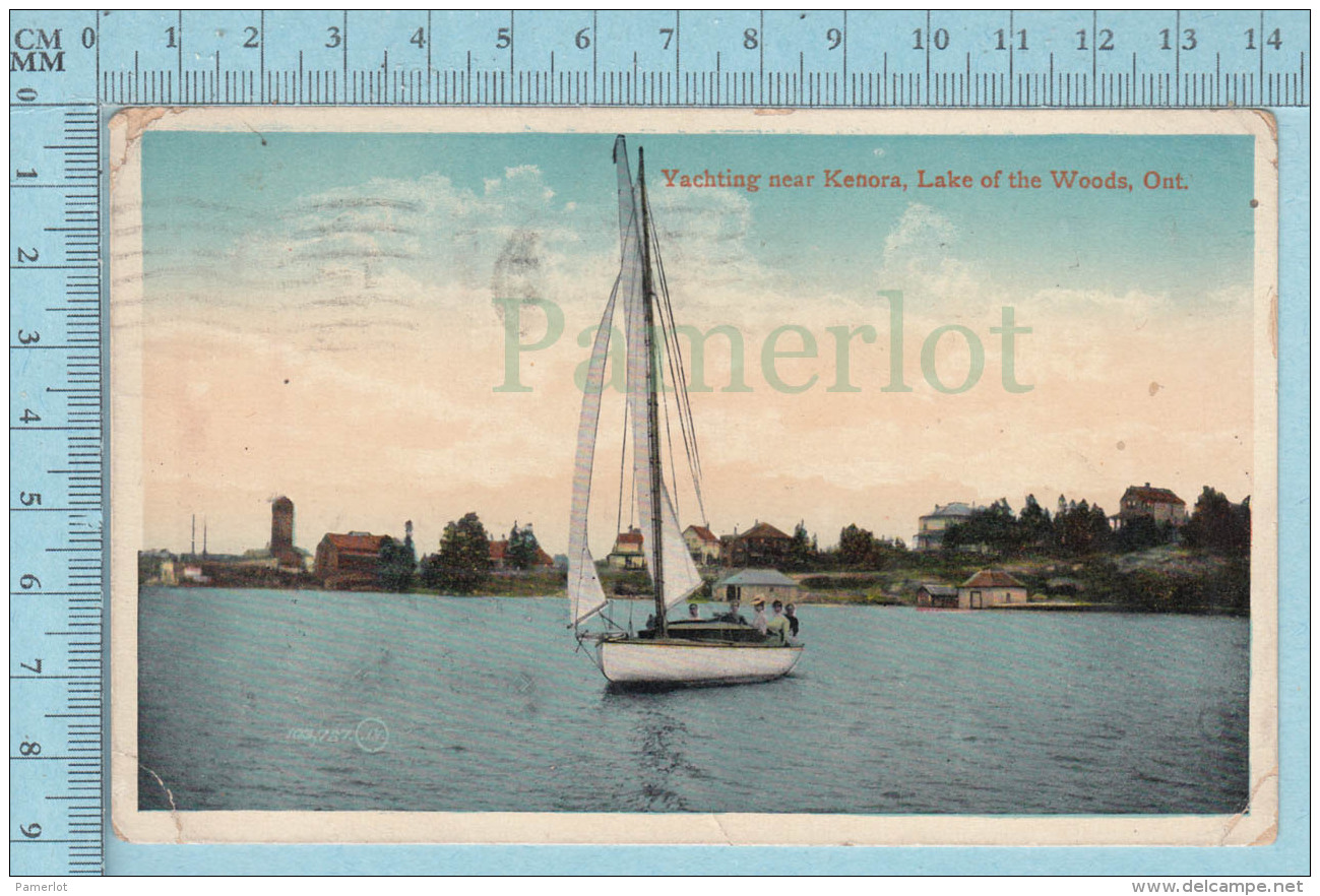 CPA-  Yachting Near Kenora, Lake Of The Woods Ontario -  Used In 1916  Stamp CND 2&cent; - Autres & Non Classés