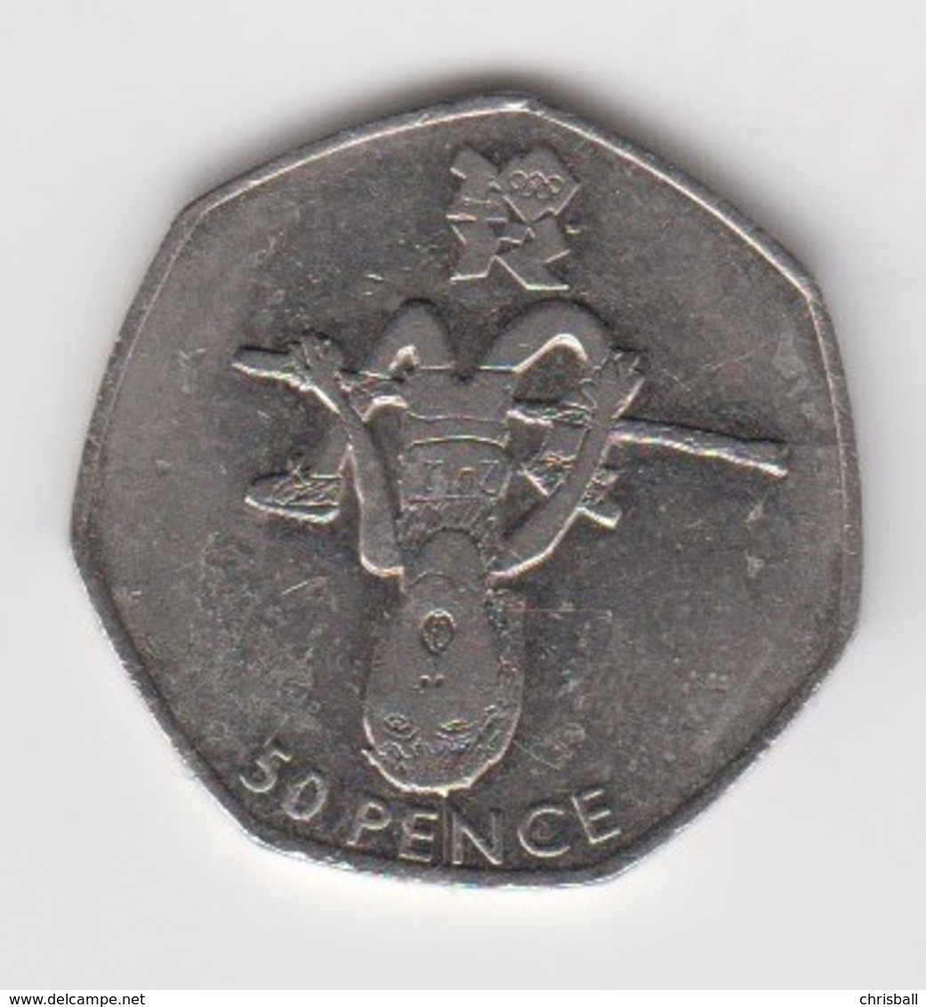 Great Britain UK 50p Coin Athletics 2011 (Small Format) Circulated - 50 Pence