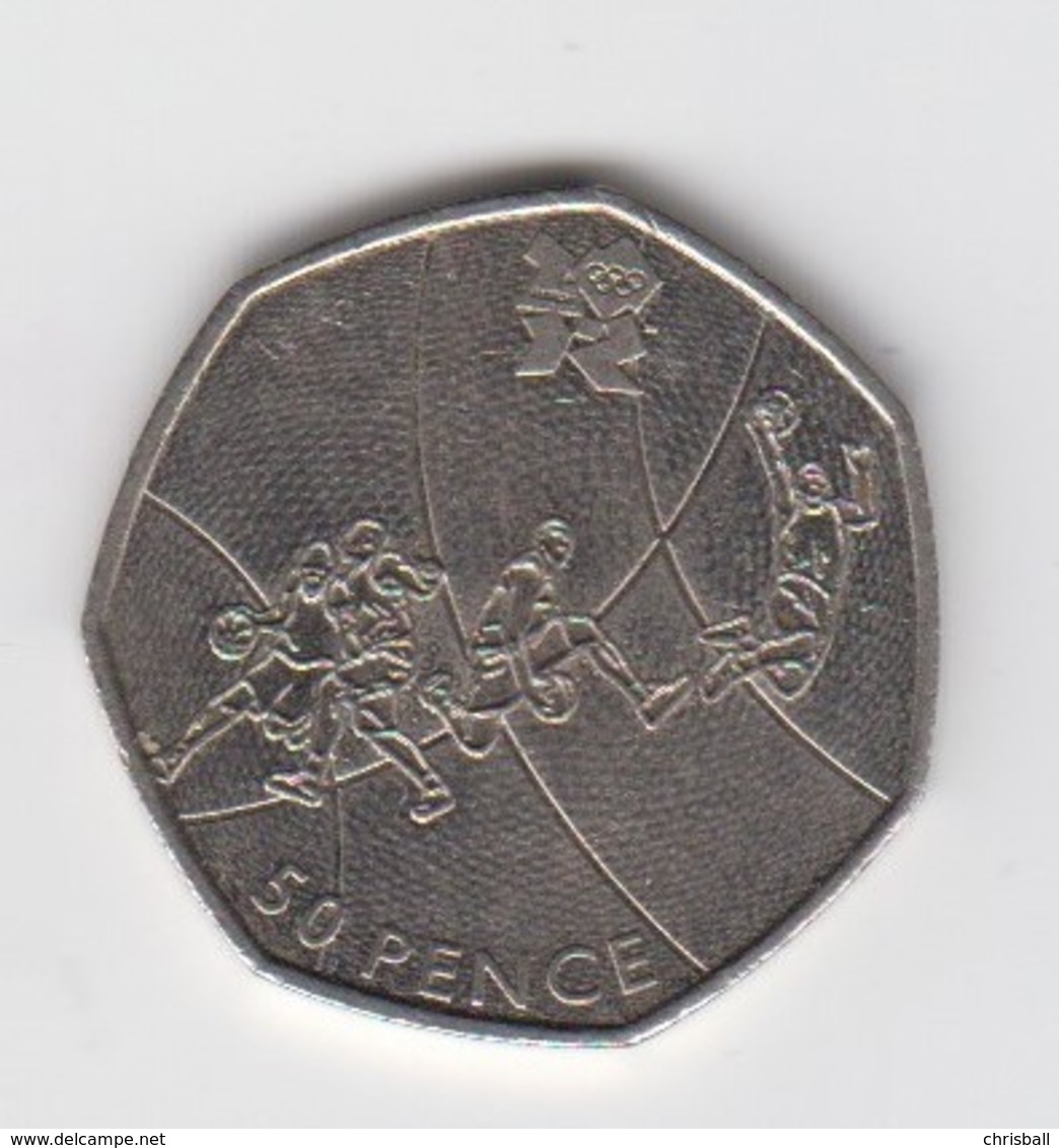 Great Britain UK 50p Coin Basketball  2011 (Small Format) Circulated - 50 Pence