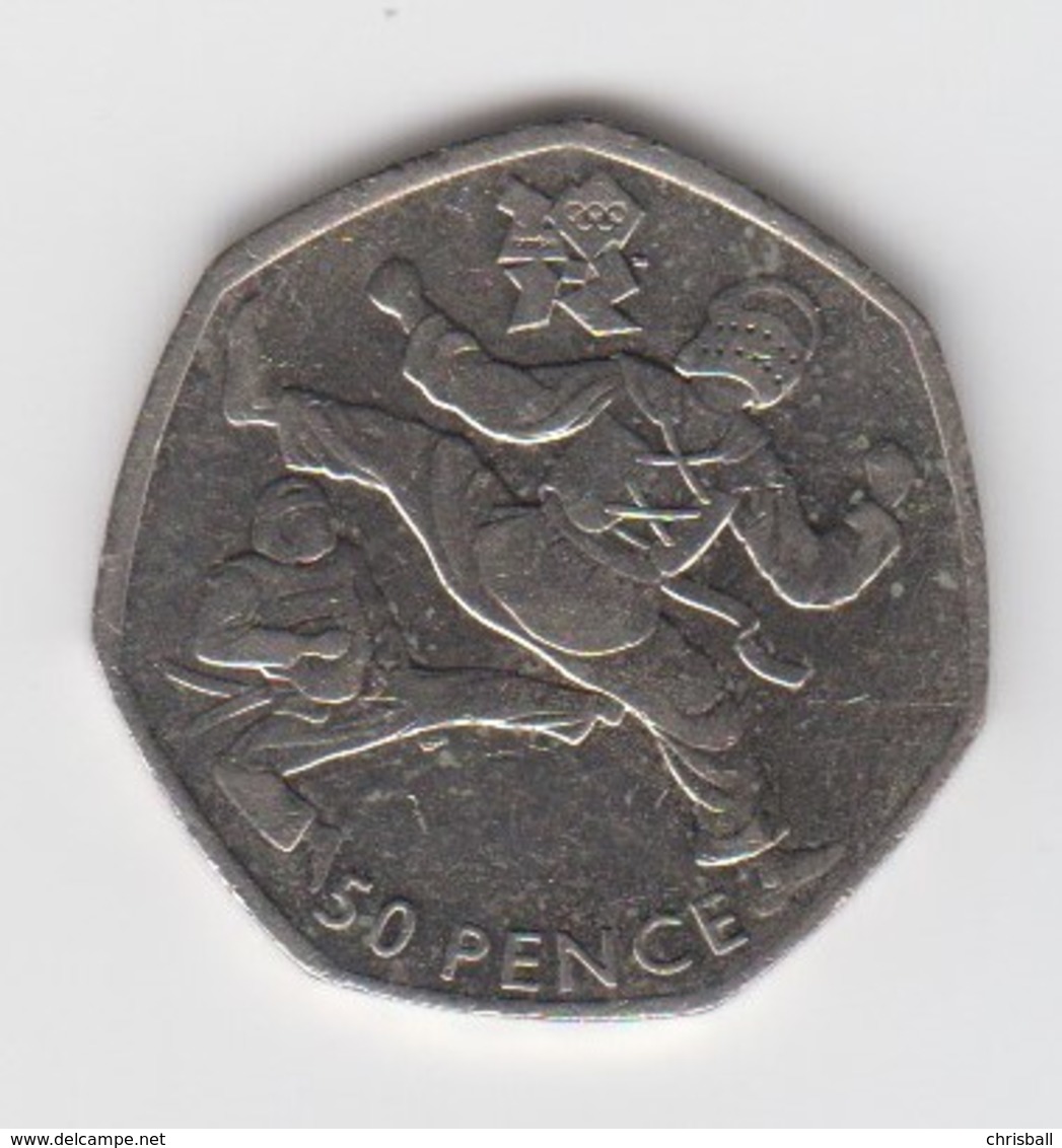 Great Britain UK 50p Coin TaeKwondo 2011 (Small Format) Circulated - 50 Pence