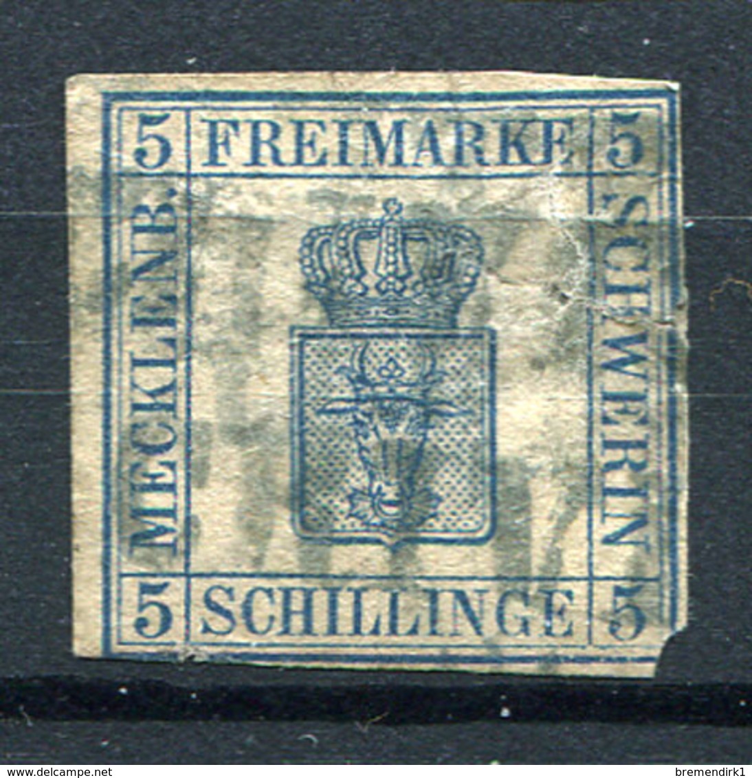 19468) MECKLENBURG-SCHWERIN # 3 Gestempelt Aus 1856, 400.- € - Mecklenburg-Schwerin