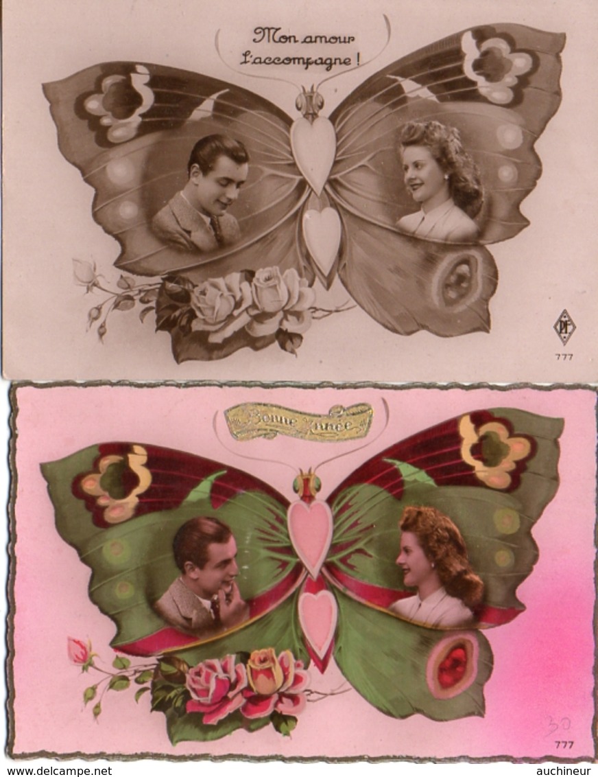 Fantaisie Papillon 3, X2 Couple Sur Ailes - Papillons