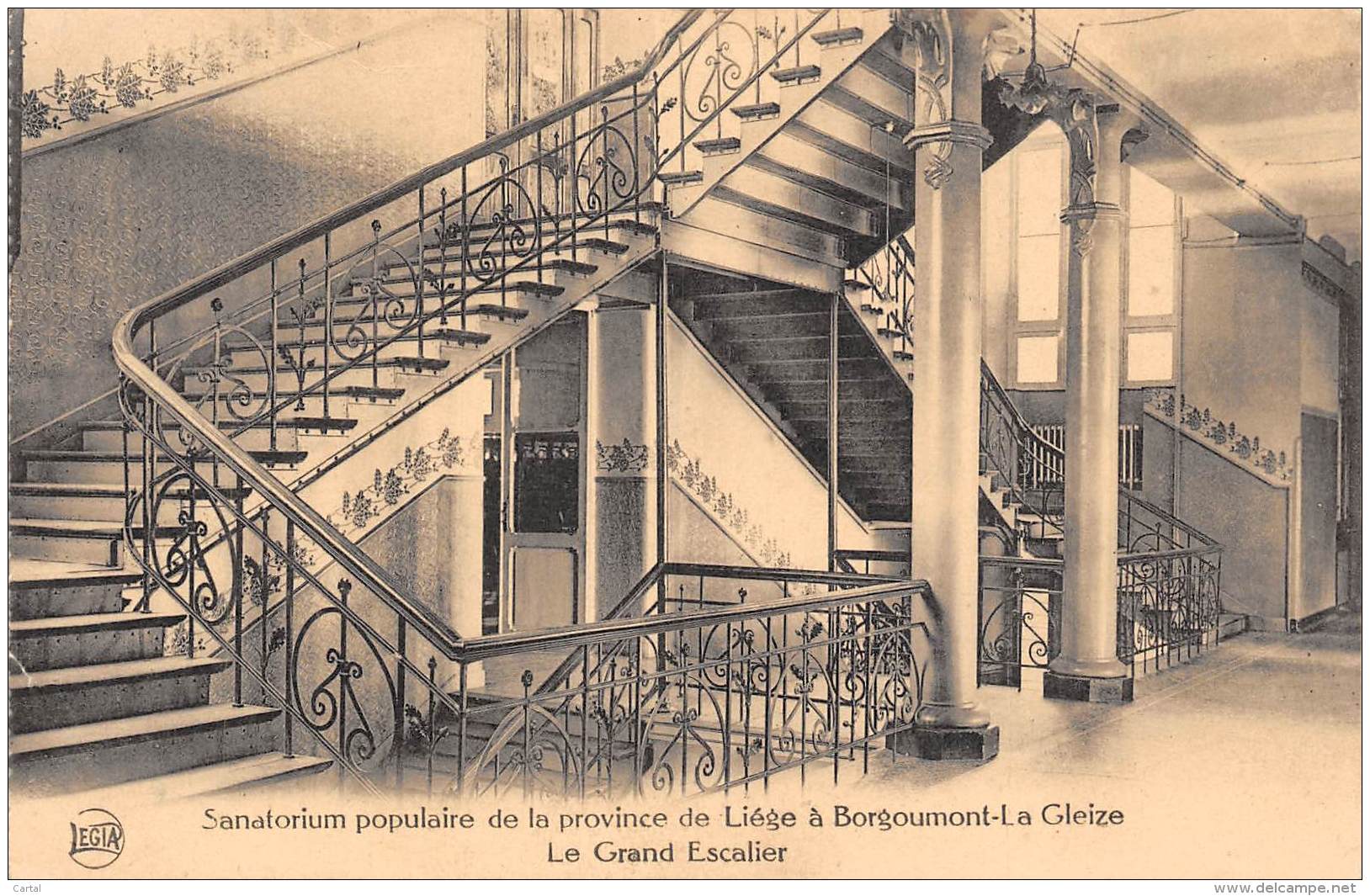 BORGOUMONT-la-GLEIZE - Sanatorium Populaire De La Province De Liège - Le Grand Escalier - Stoumont