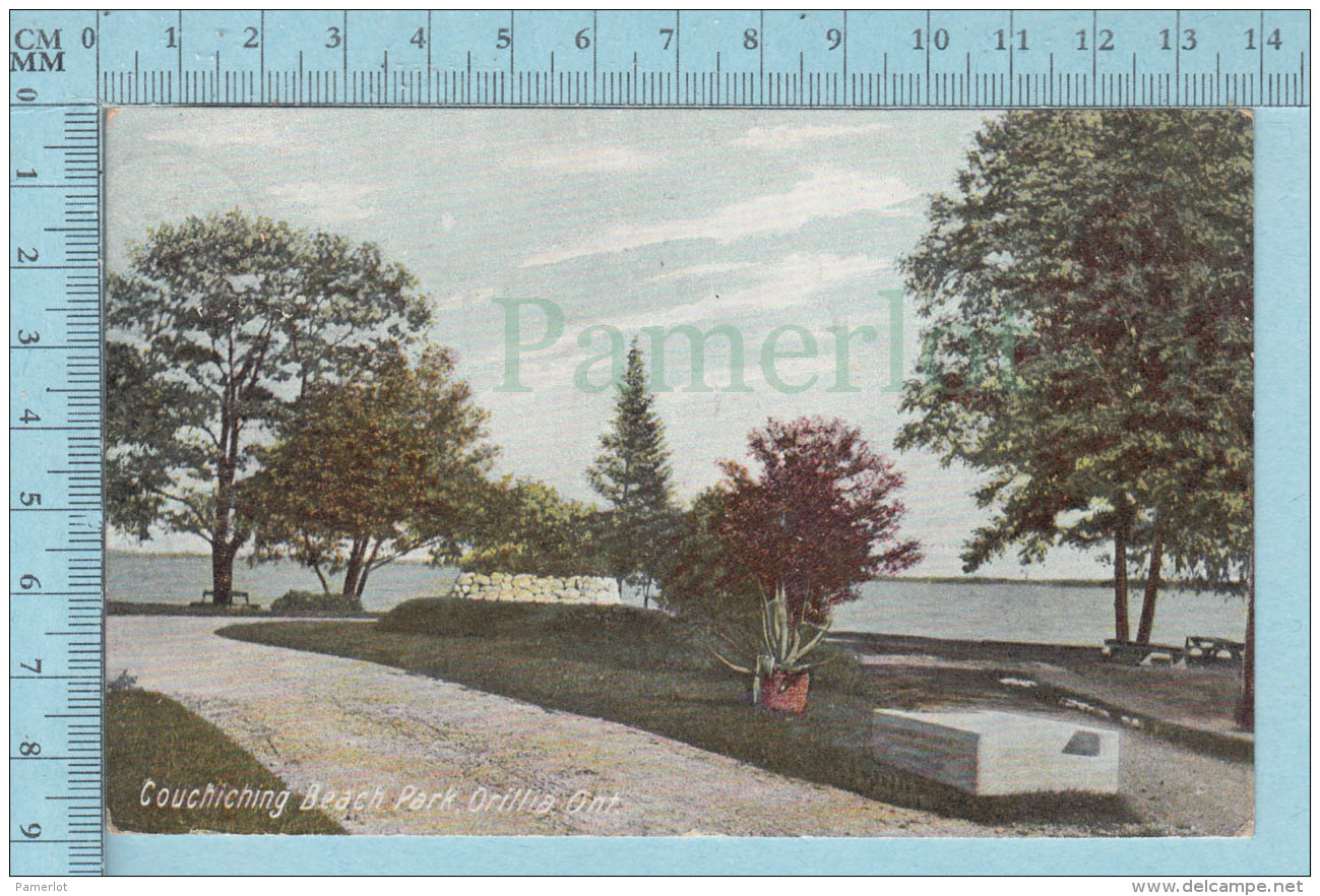 CPA - Couchiching Beach Park, Orillia Ontario, Mac Farlane Card-  Used In 1908  Stamp CND 1&cent; - Autres & Non Classés