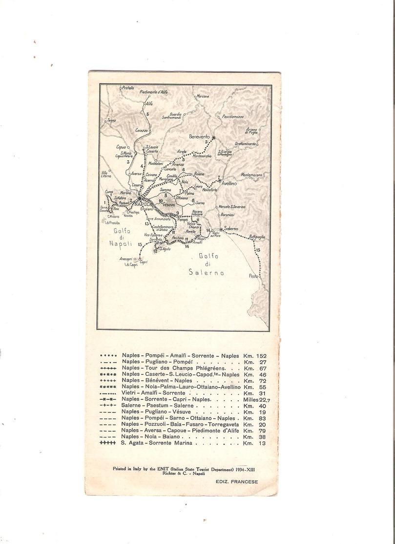 Dépliant Touristique Naples 1934 - Dépliants Touristiques