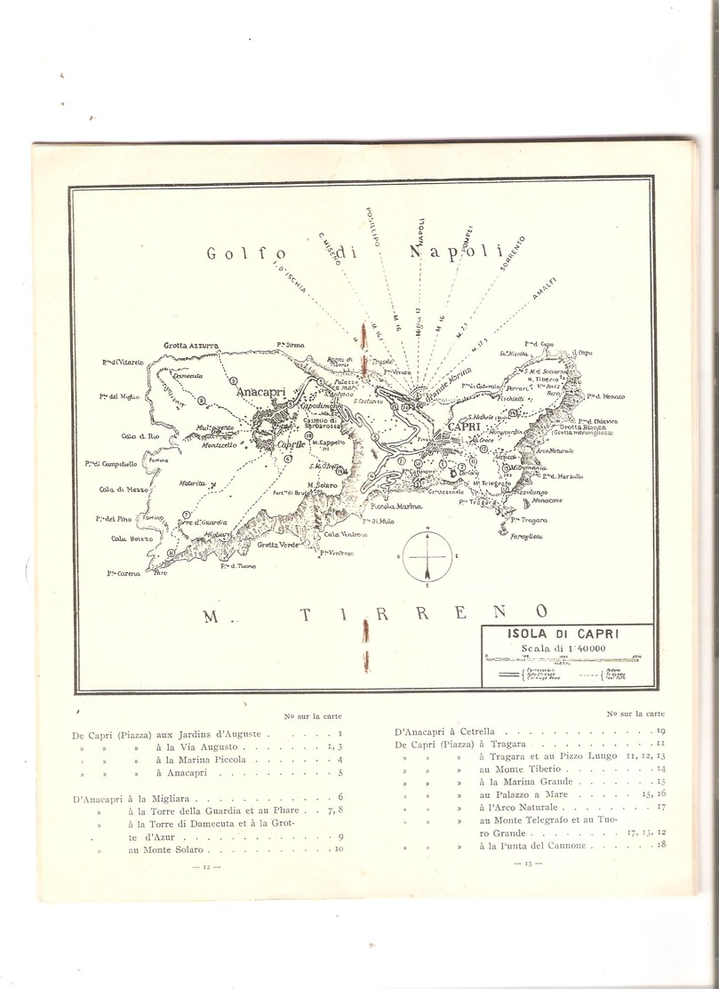 Dépliant Touristique Capri 1935 Italie - Dépliants Touristiques
