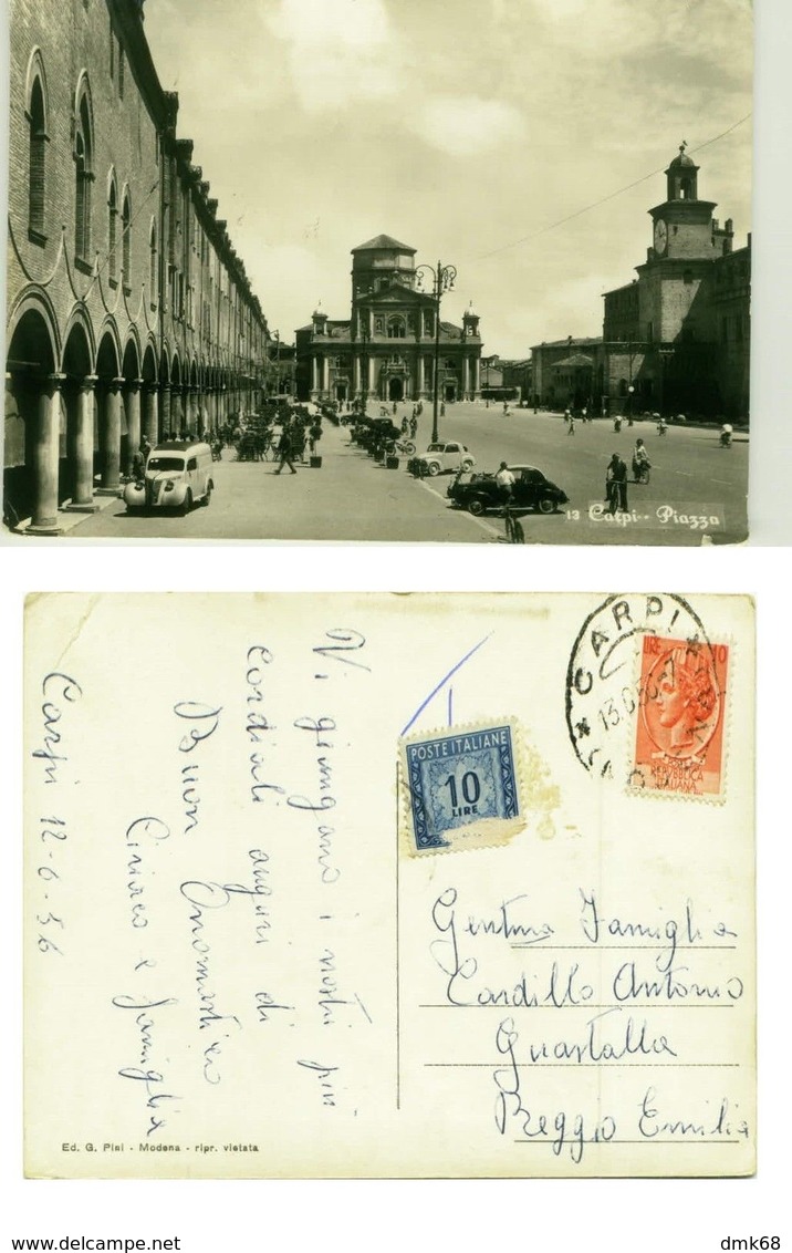 CARPI ( MODENA ) PIAZZA - ED. PINI - 1956 (2285) - Carpi