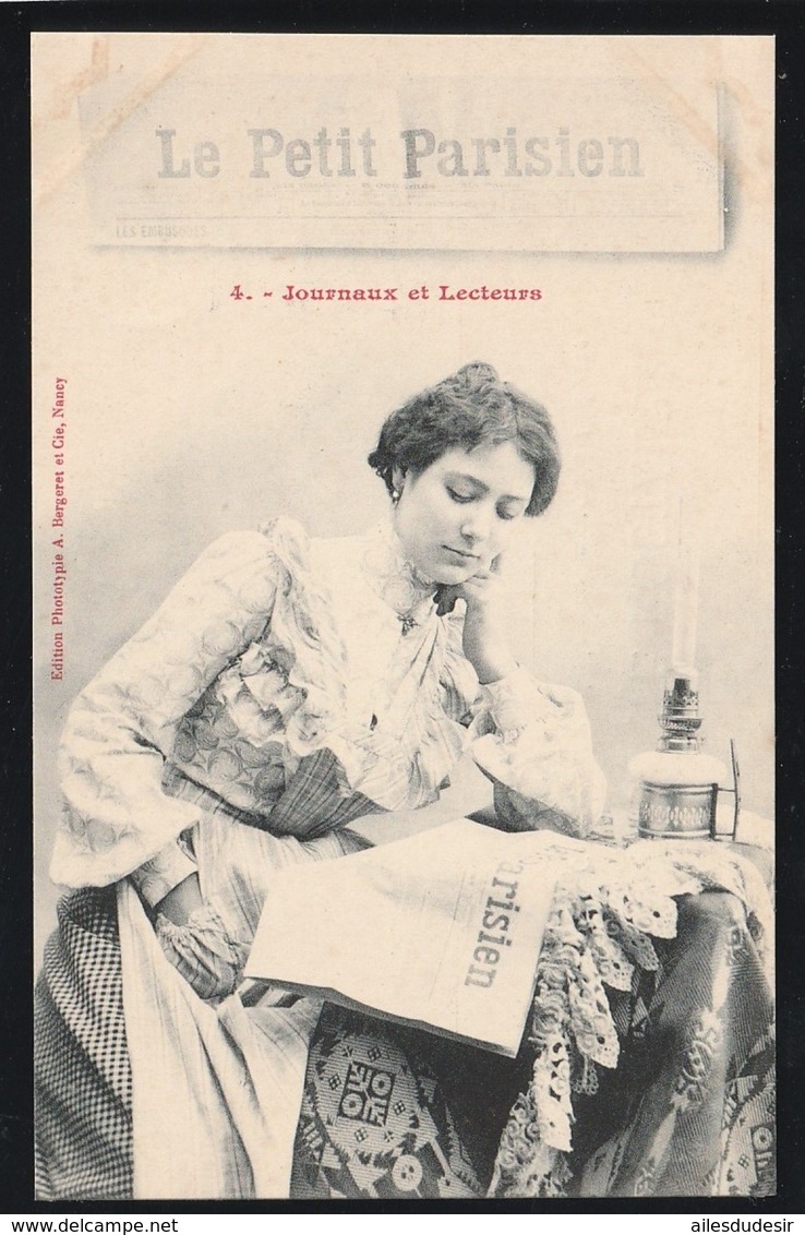 Pub Journal LE PETIT PARISIEN Et Femme ( Cpa DECOLLEE à 15 % A Partir Du Haut Sinon TTB ETAT) Ti 926) - Advertising