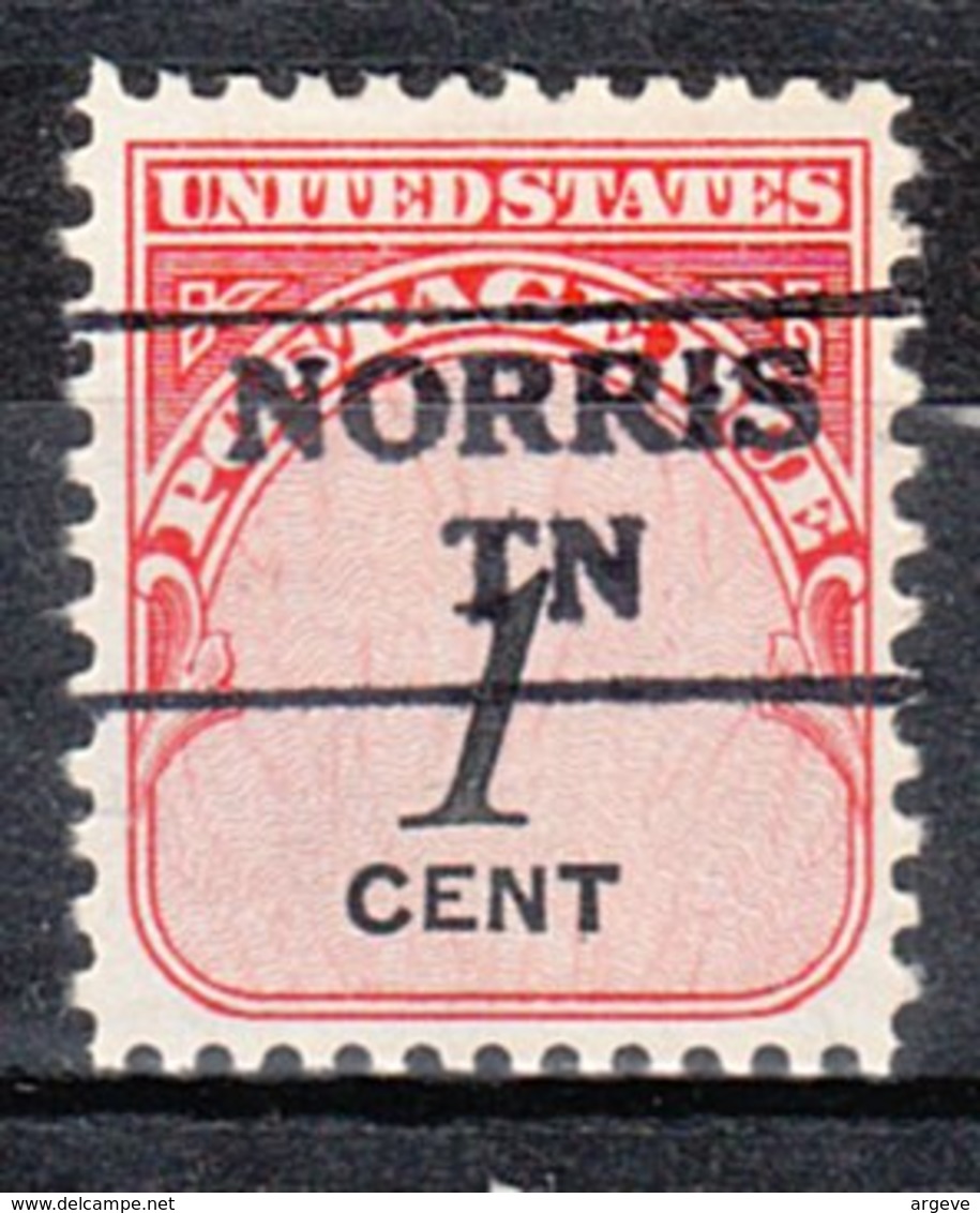 USA Precancel Vorausentwertung Preo, Locals Tennessee, Norris 872 - Vorausentwertungen