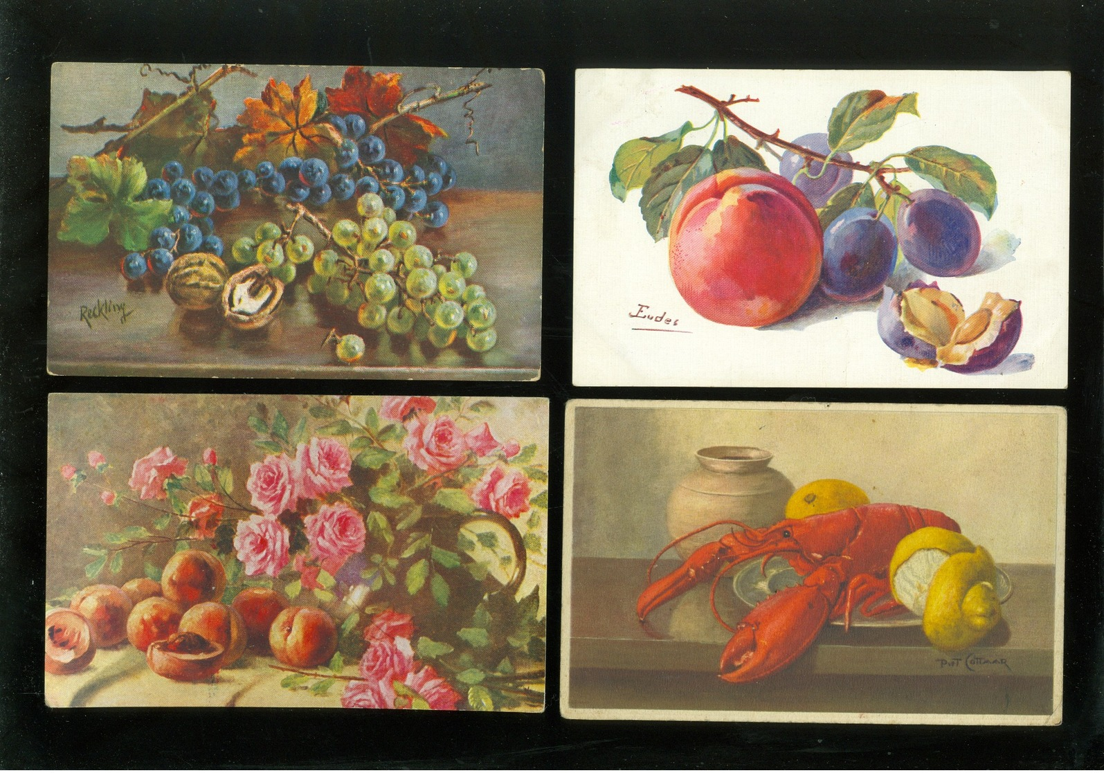 Beau Lot De 20 Cartes Postales De Fantaisie Nature Morte  Mooi Lot Van 20 Postkaaten Van Fantasie Stilleven - 20 Scans - 5 - 99 Cartes