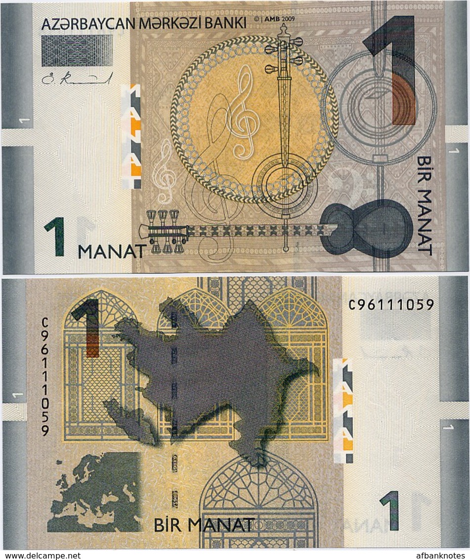 AZERBAIJAN       1 Manat       P-31       2009 (2010)       UNC - Azerbaigian