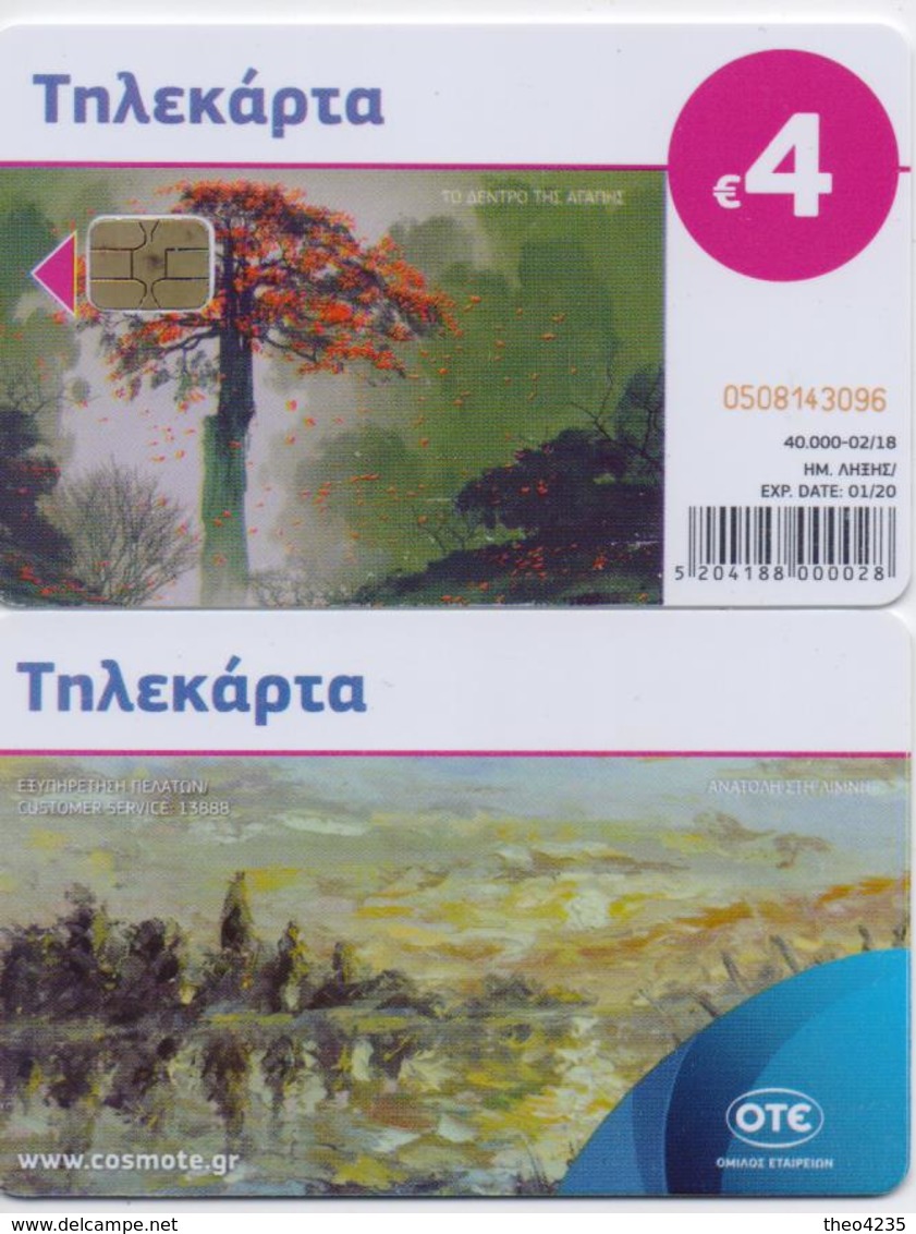 GREECE PHONECARD  PAINTING/THE TREE OF LOVE-X2428-40000pcs2/18-USED - Greece