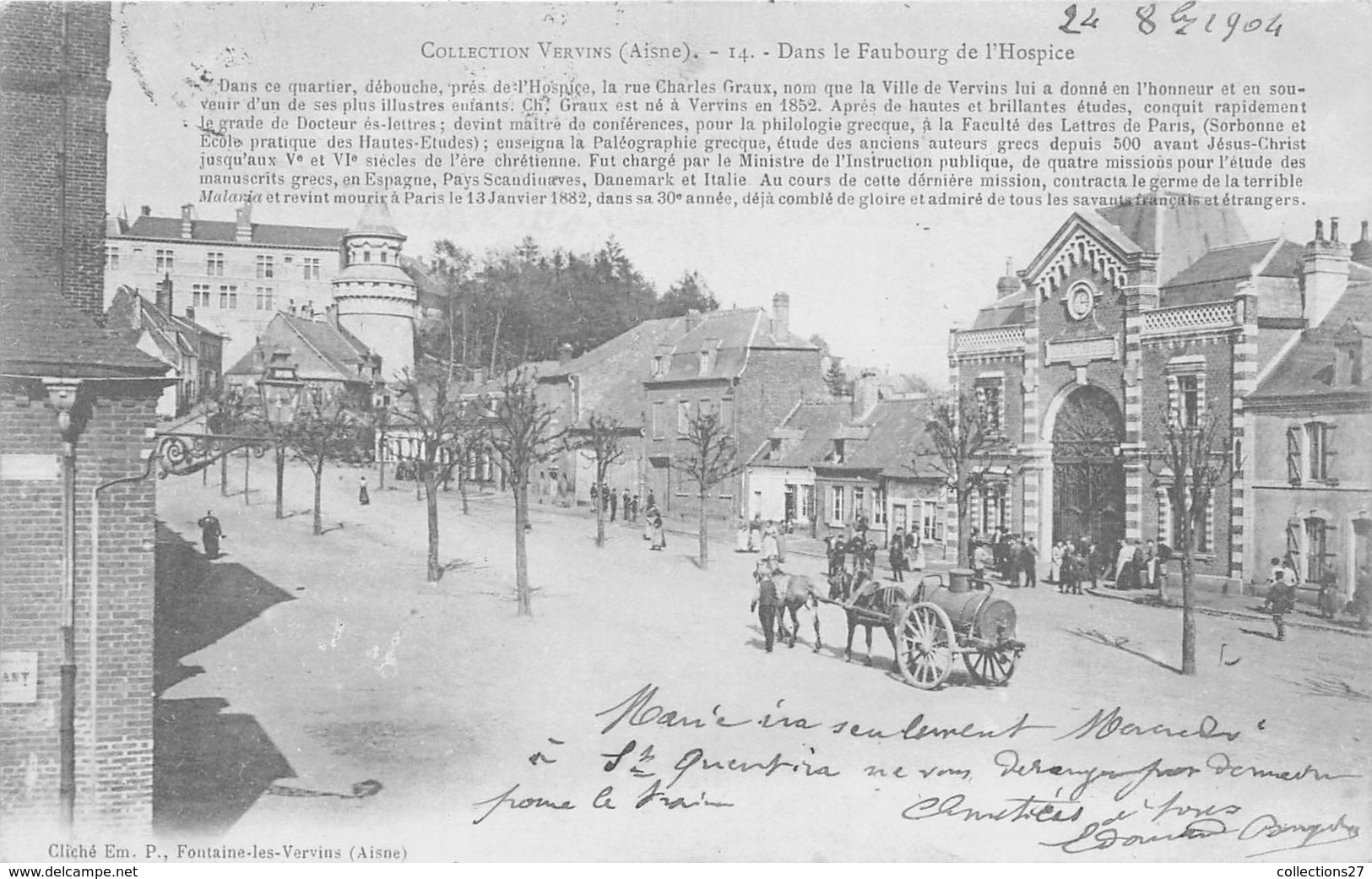 02-VERVINS- DANS LE FAUBOURG DE L'HOSPICE - Vervins