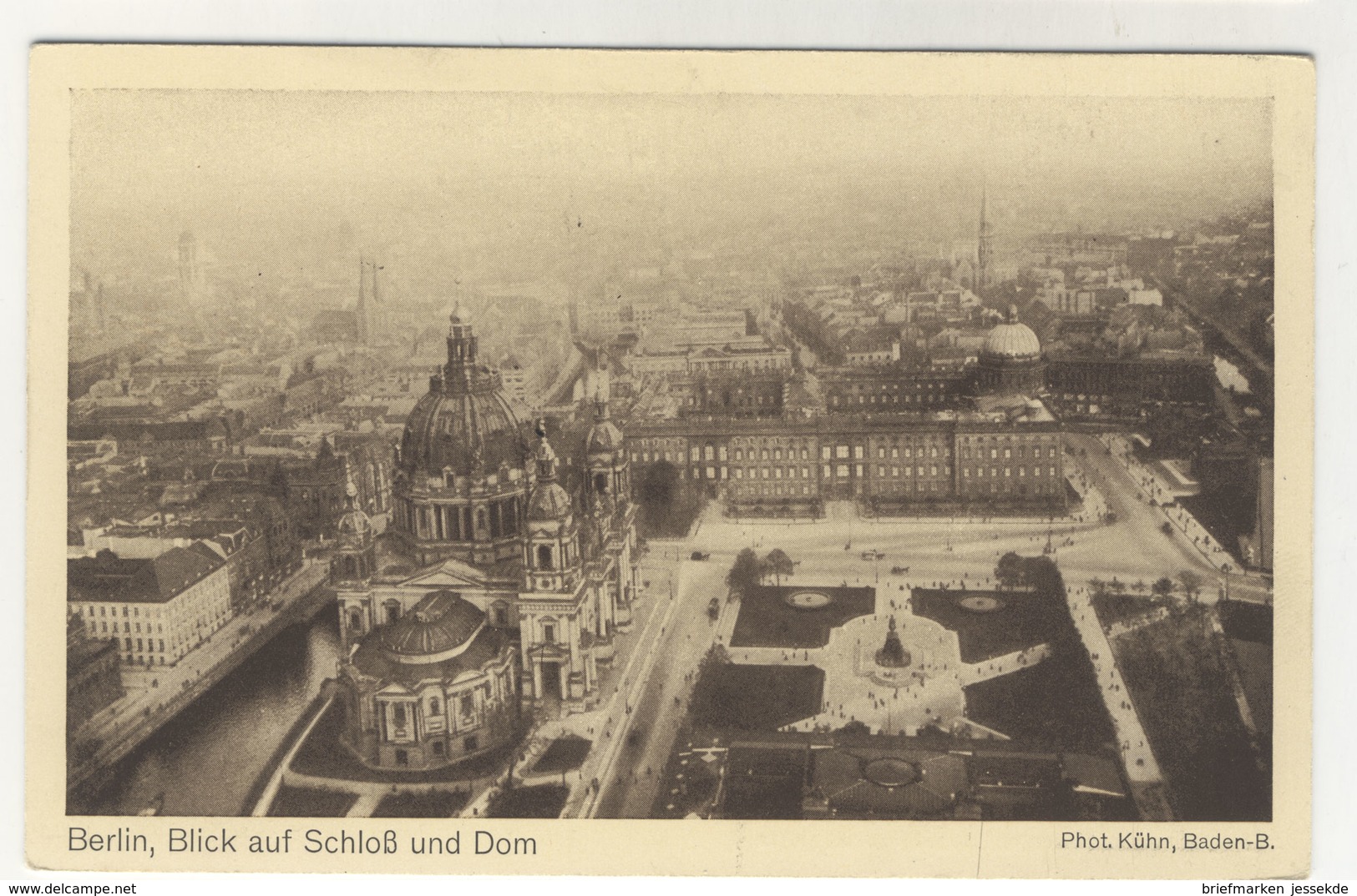 Berlin Blick Auf Schloss Und Dom Luftschiff Postkarte Zeppelin - Mitte